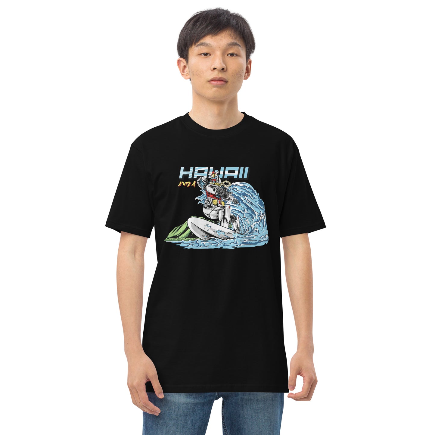 Mecha Surfing Diamond Head Men’s Premium Heavyweight Tee