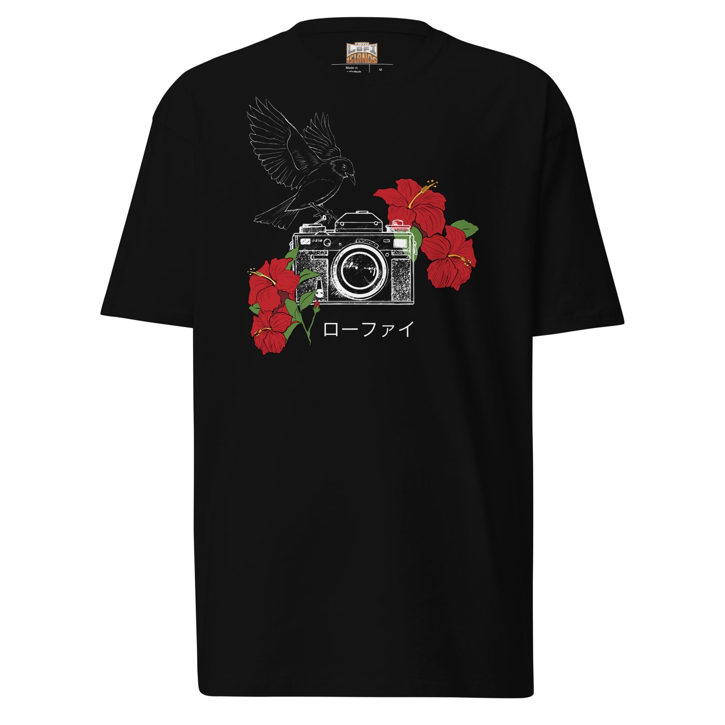 Hibiscus Lo-Fi Camera Men’s Premium Heavyweight Tee