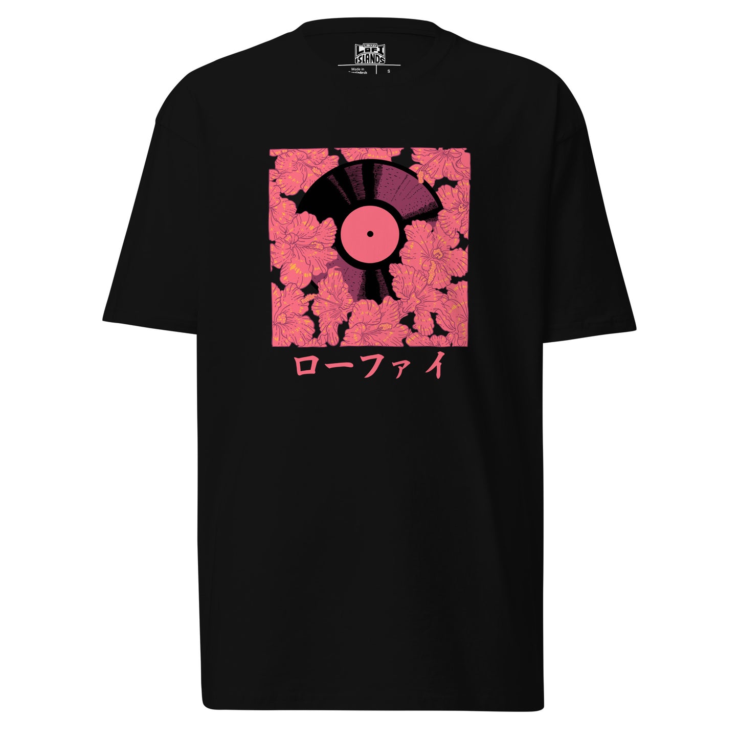 Lo-Fi Red Hibiscus Men’s Premium Heavyweight Tee