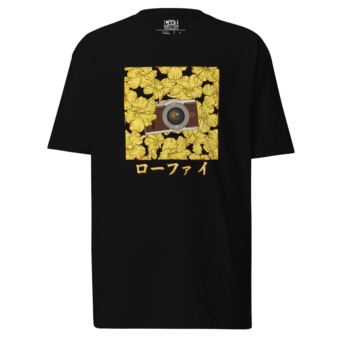 Lo-Fi Gold Hibiscus Men’s Premium Heavyweight Tee