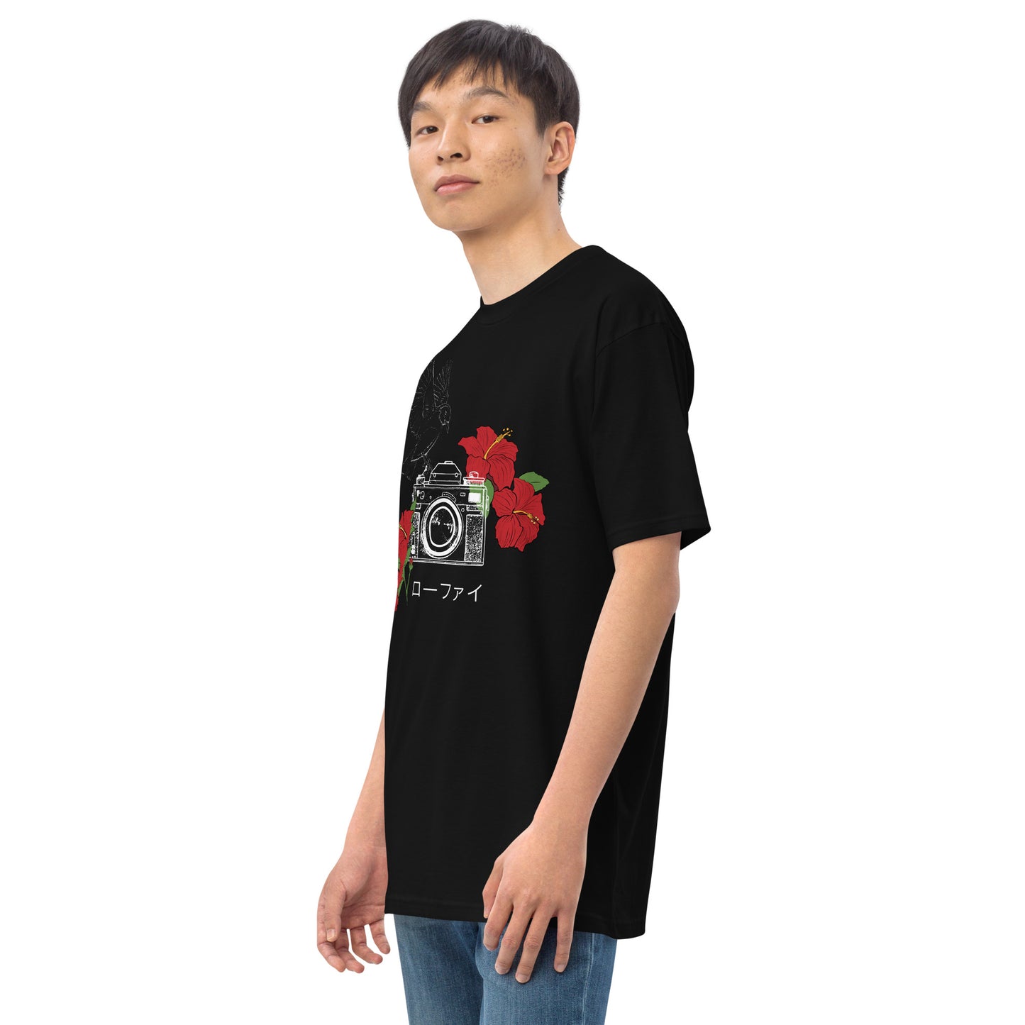 Hibiscus Lo-Fi Camera Men’s Premium Heavyweight Tee