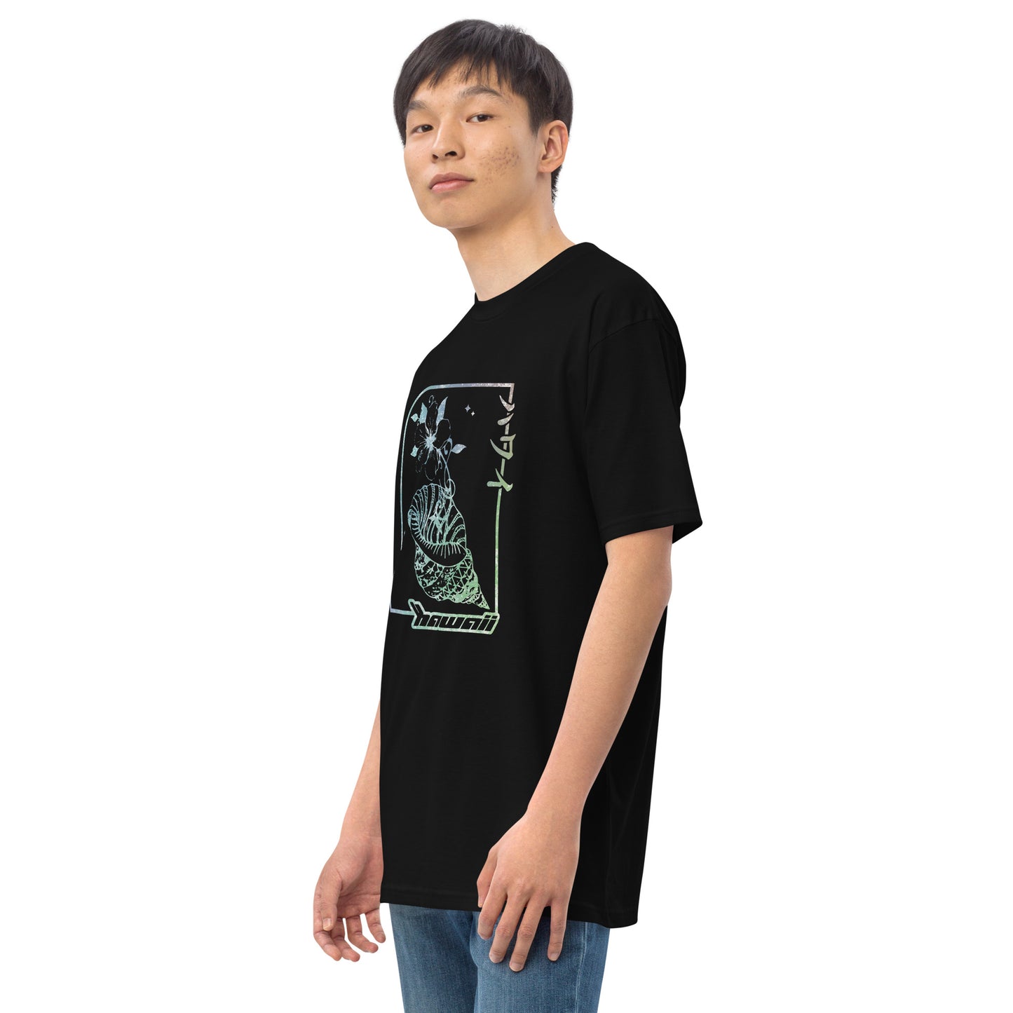 Seashell Line Art Men’s Premium Heavyweight Tee