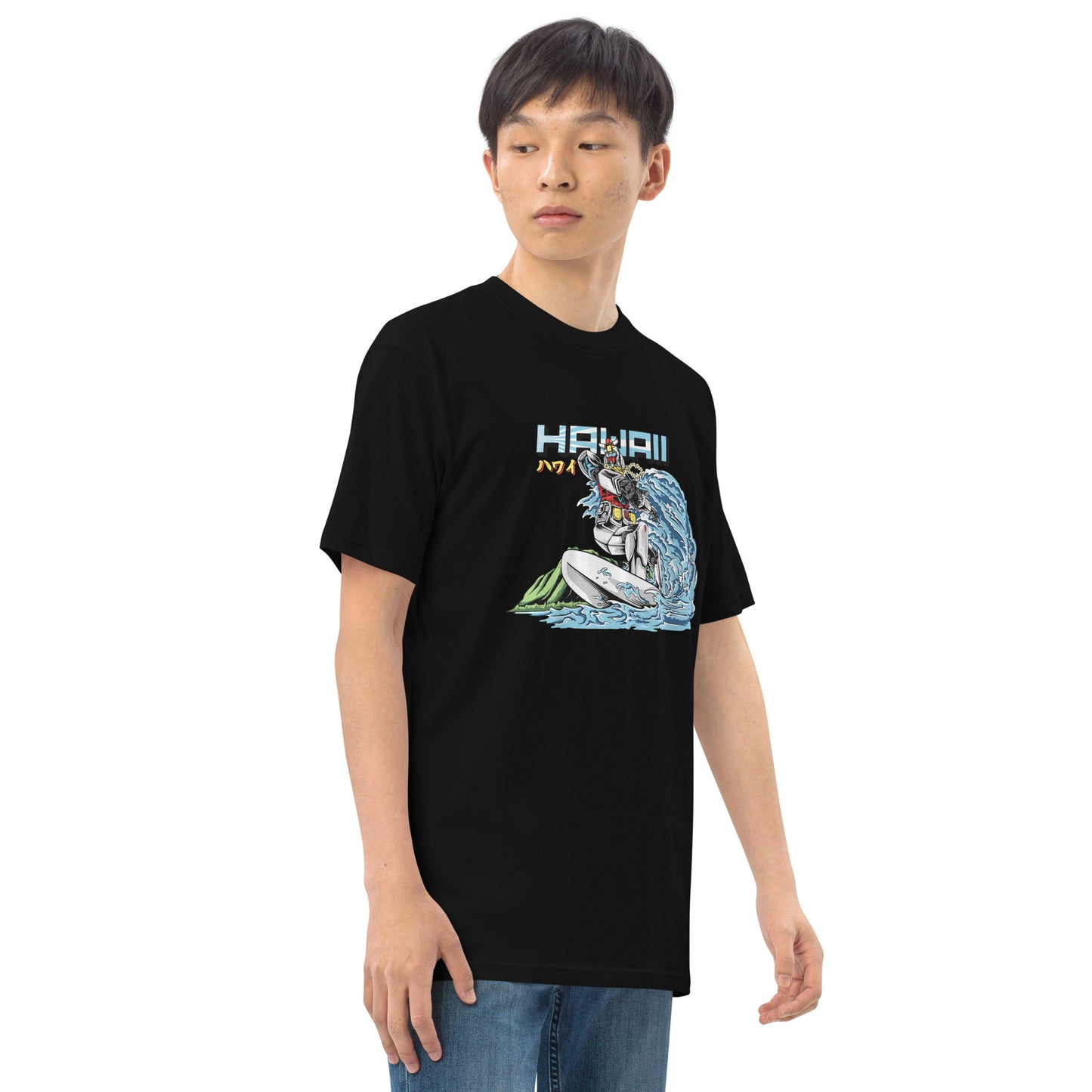 Mecha Surfing Diamond Head Men’s Premium Heavyweight Tee