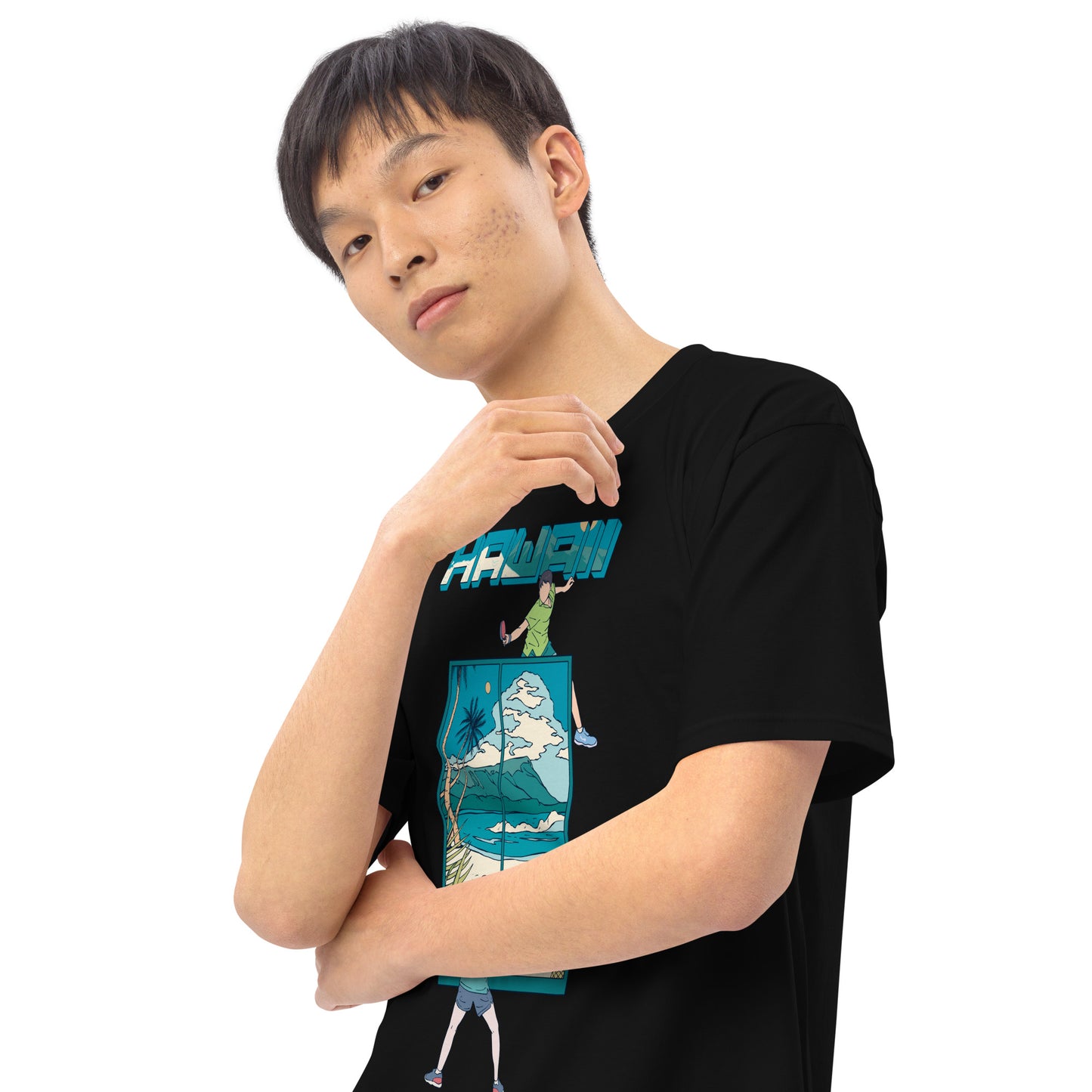 Hawaii Table Tennis Men’s Premium Heavyweight Tee