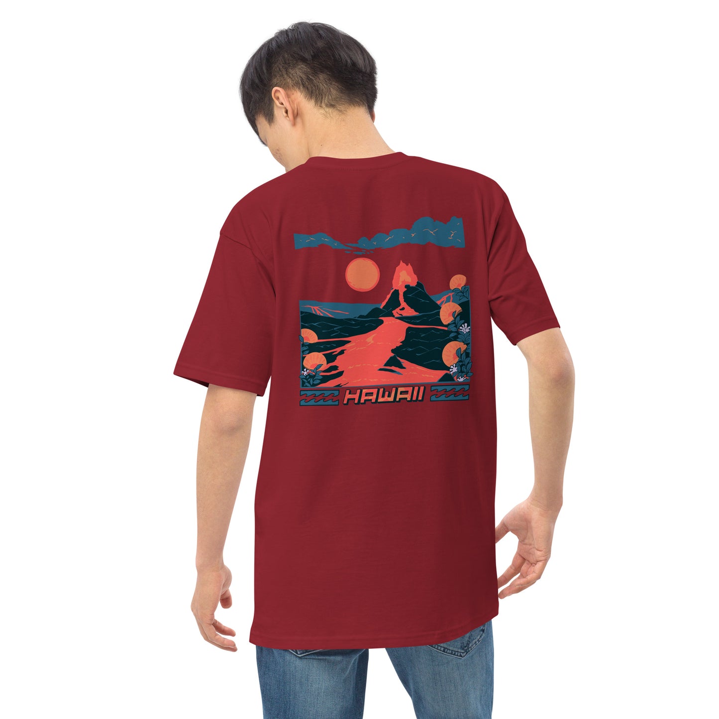 Volcano Hawaii Men’s Premium Heavyweight Tee