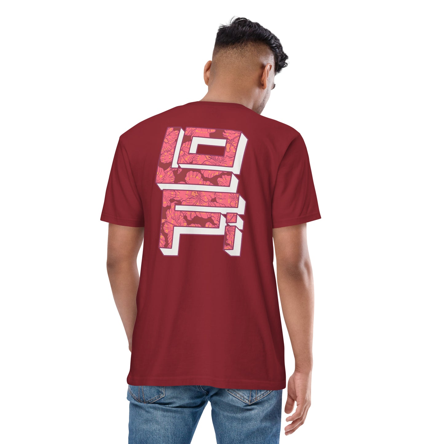 Lo-Fi Red Hibiscus Men’s Premium Heavyweight Tee