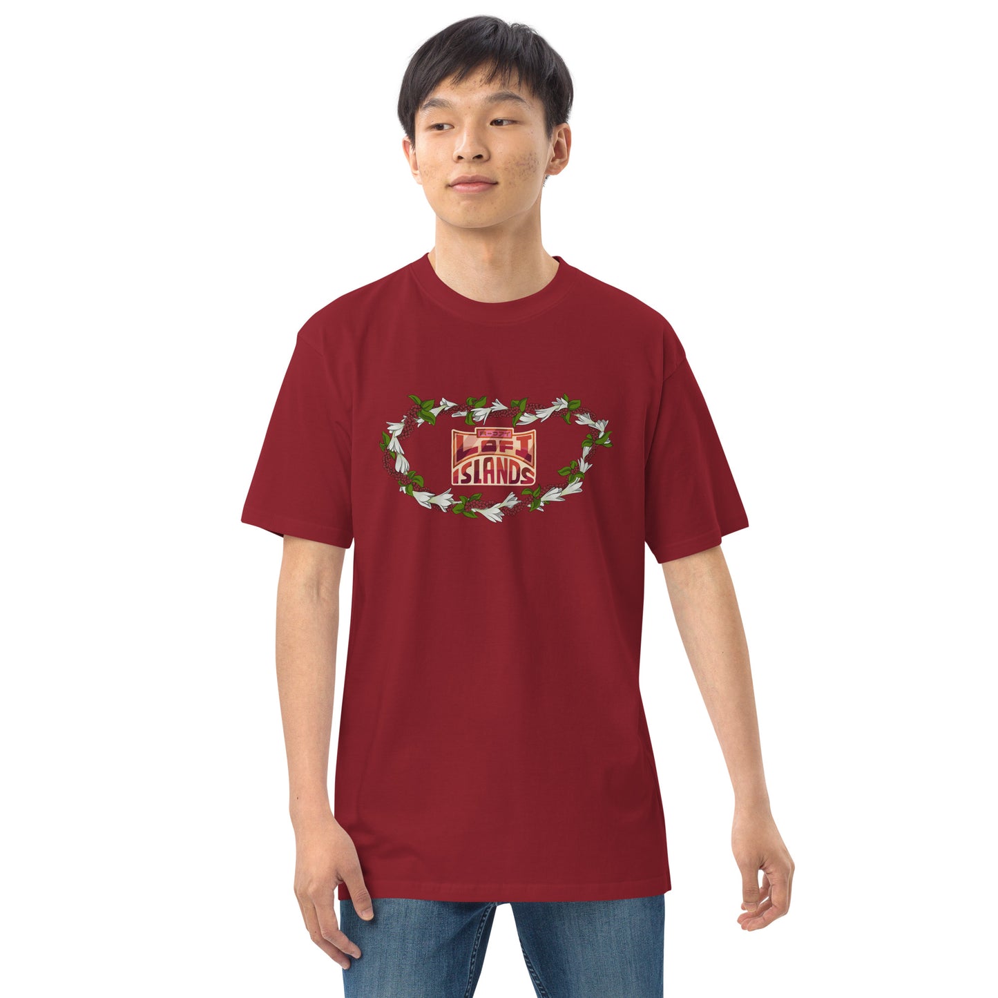 Lo-Fi Christmas Lei Men’s Premium Heavyweight Tee