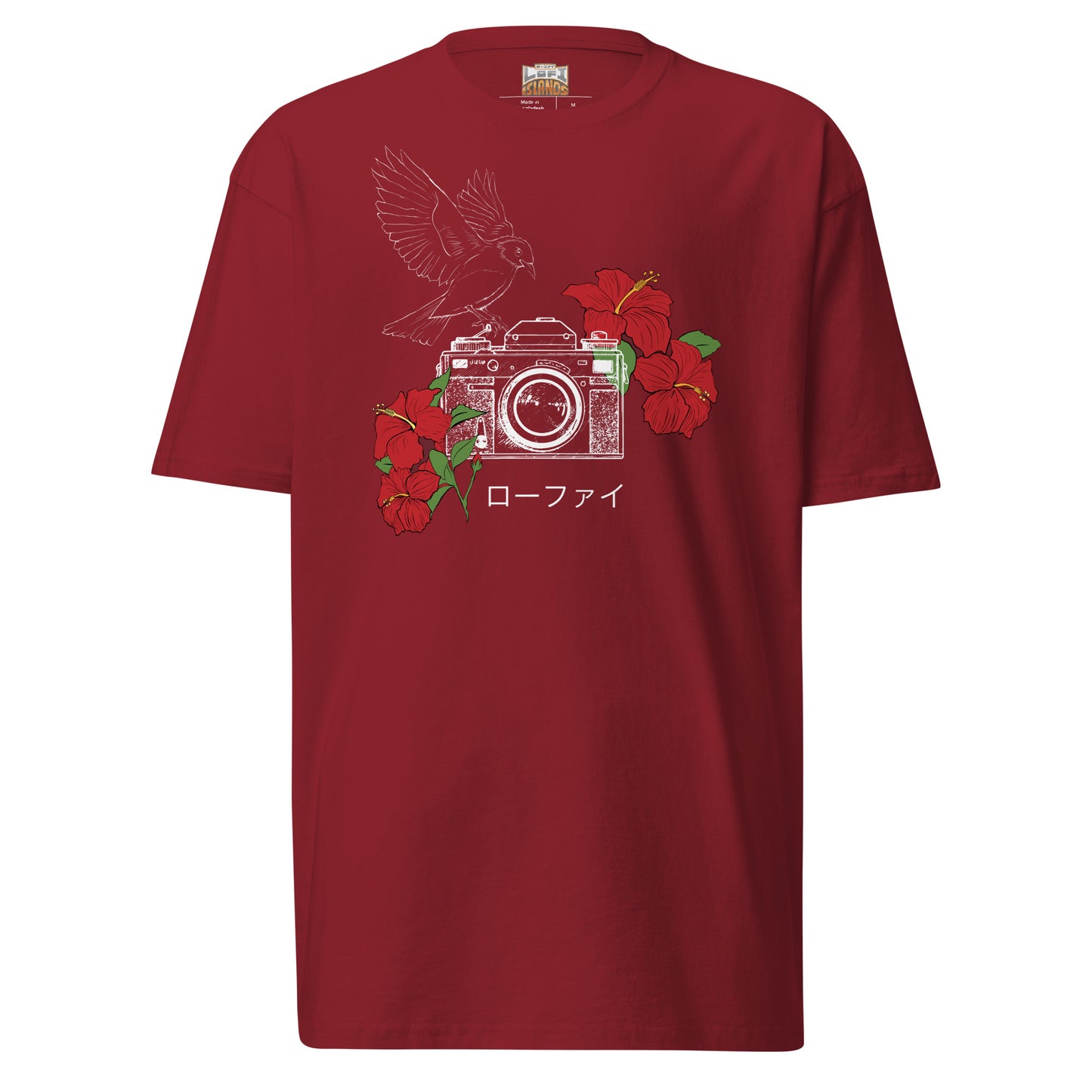 Hibiscus Lo-Fi Camera Men’s Premium Heavyweight Tee