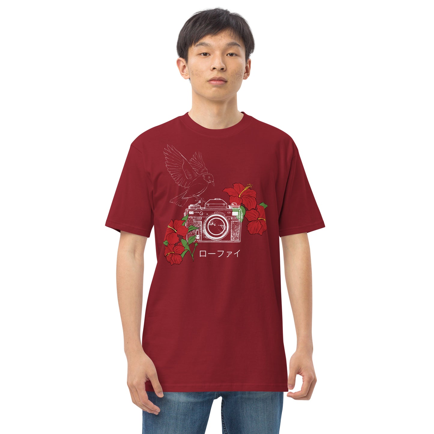 Hibiscus Lo-Fi Camera Men’s Premium Heavyweight Tee