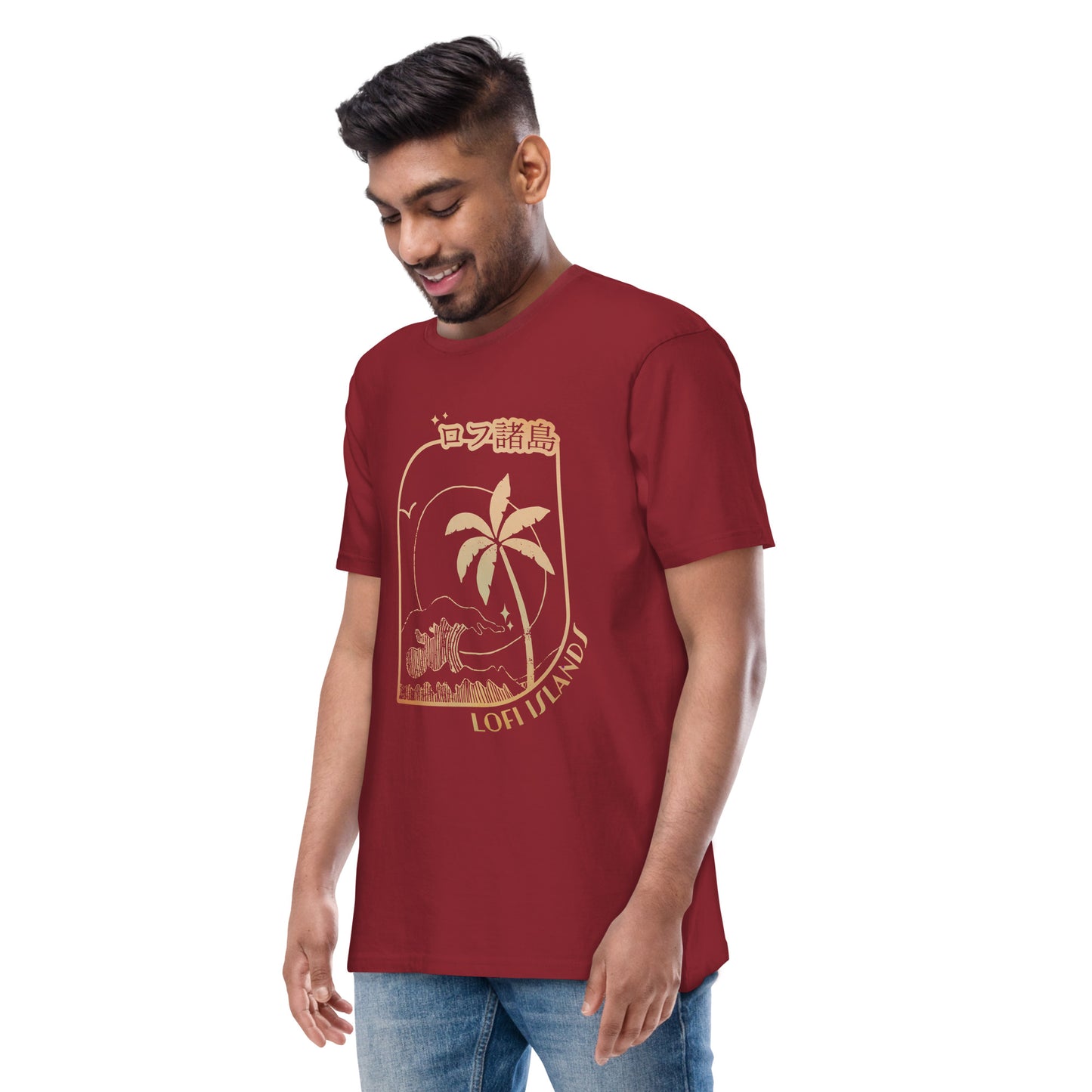 Lo-Fi Islands Lineart Men’s Premium Heavyweight Tee