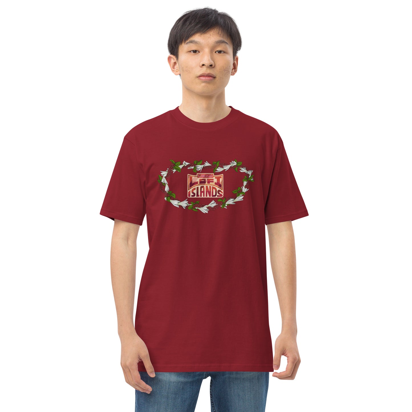 Lo-Fi Christmas Lei Men’s Premium Heavyweight Tee