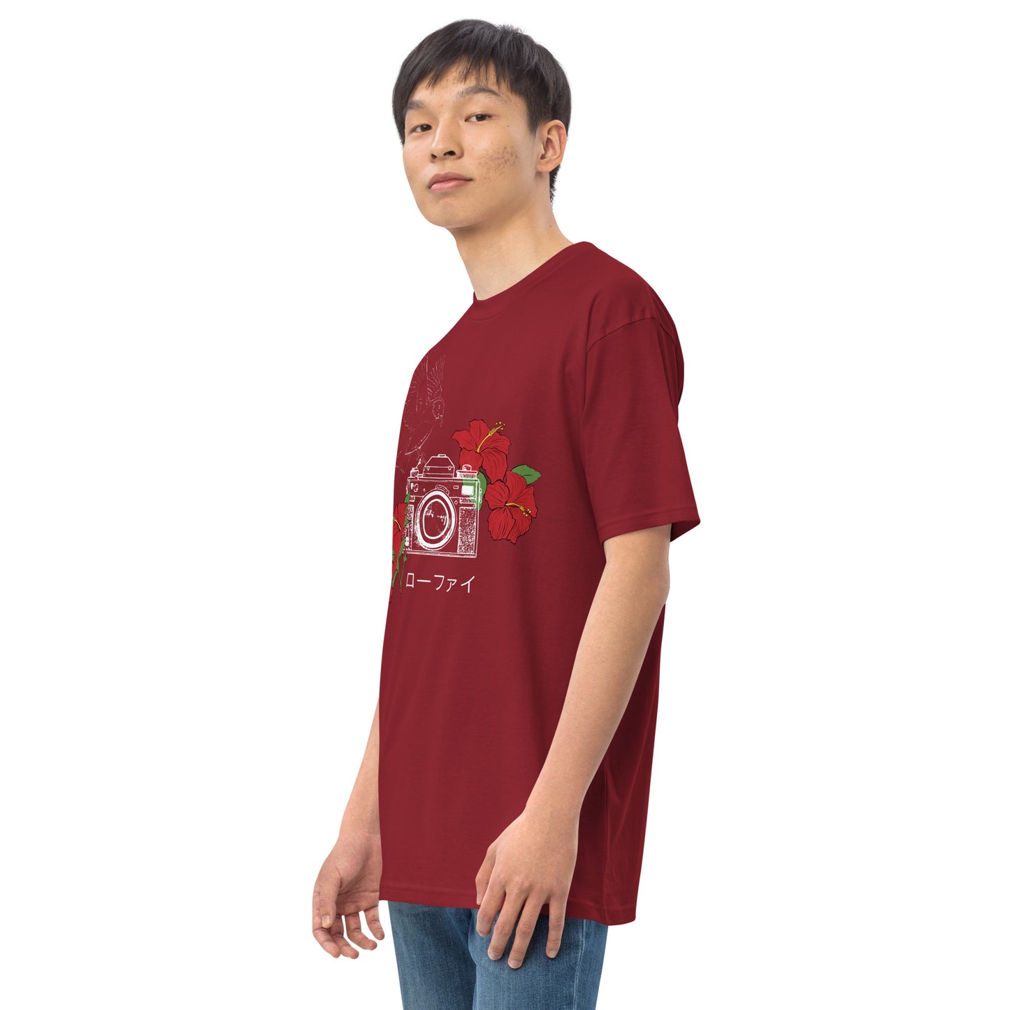 Hibiscus Lo-Fi Camera Men’s Premium Heavyweight Tee