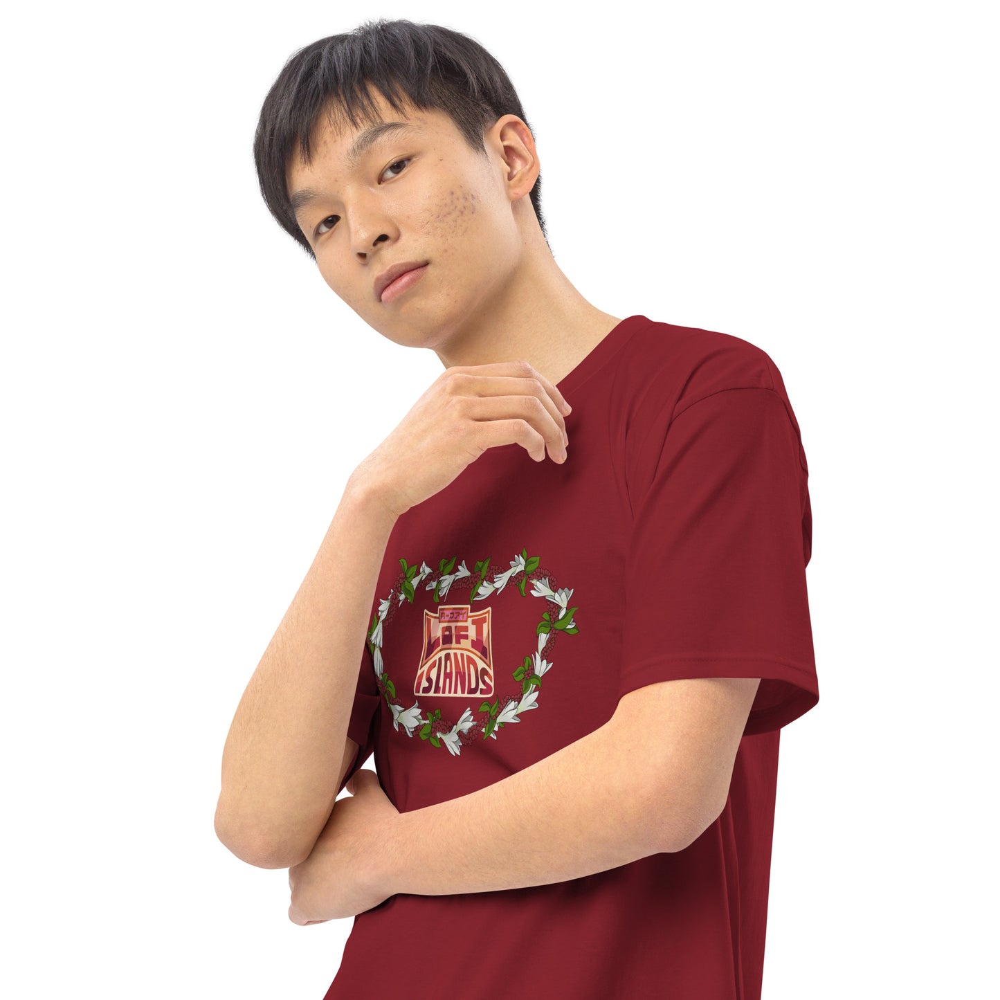 Lo-Fi Christmas Lei Men’s Premium Heavyweight Tee