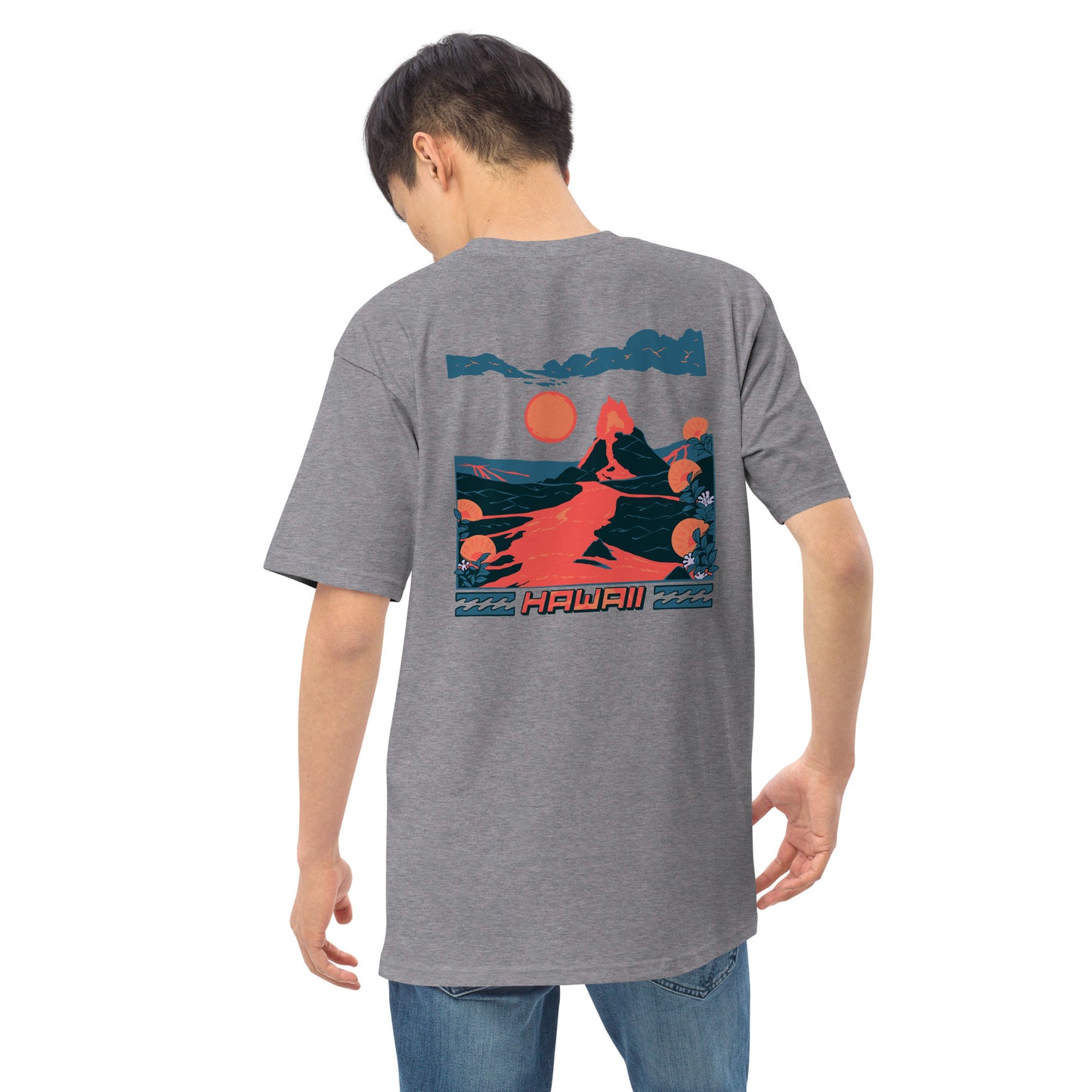 Volcano Hawaii Men’s Premium Heavyweight Tee