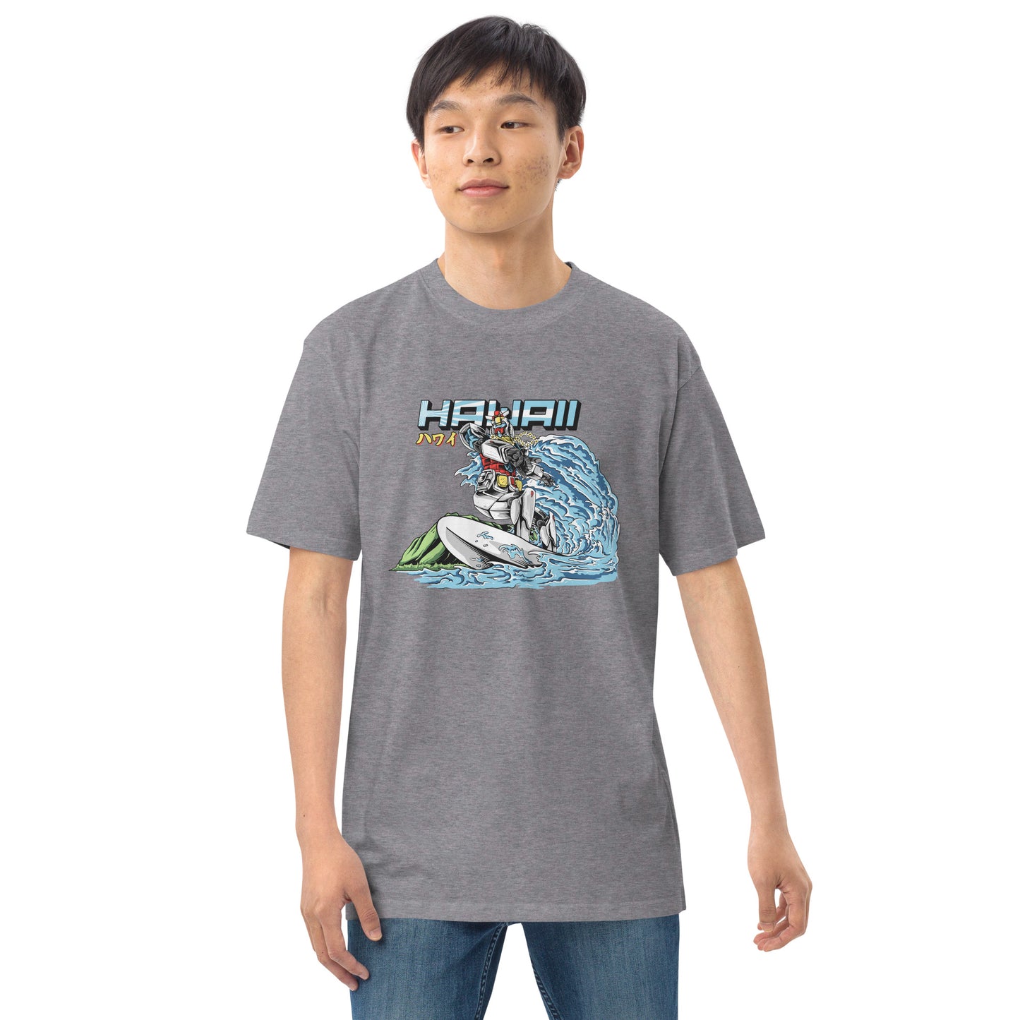 Mecha Surfing Diamond Head Men’s Premium Heavyweight Tee