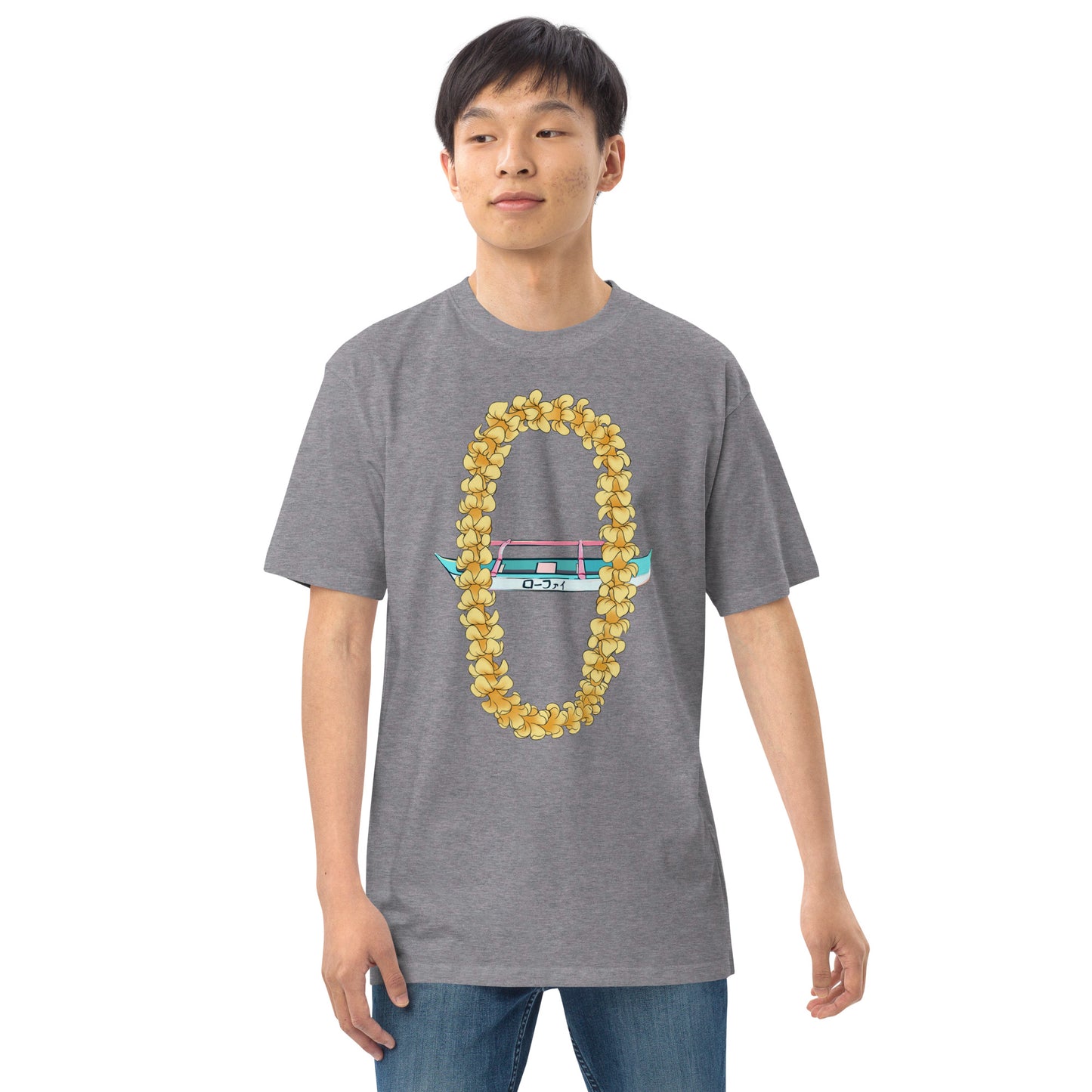 Puakenikeni Lei Canoe Men’s Premium Heavyweight Tee