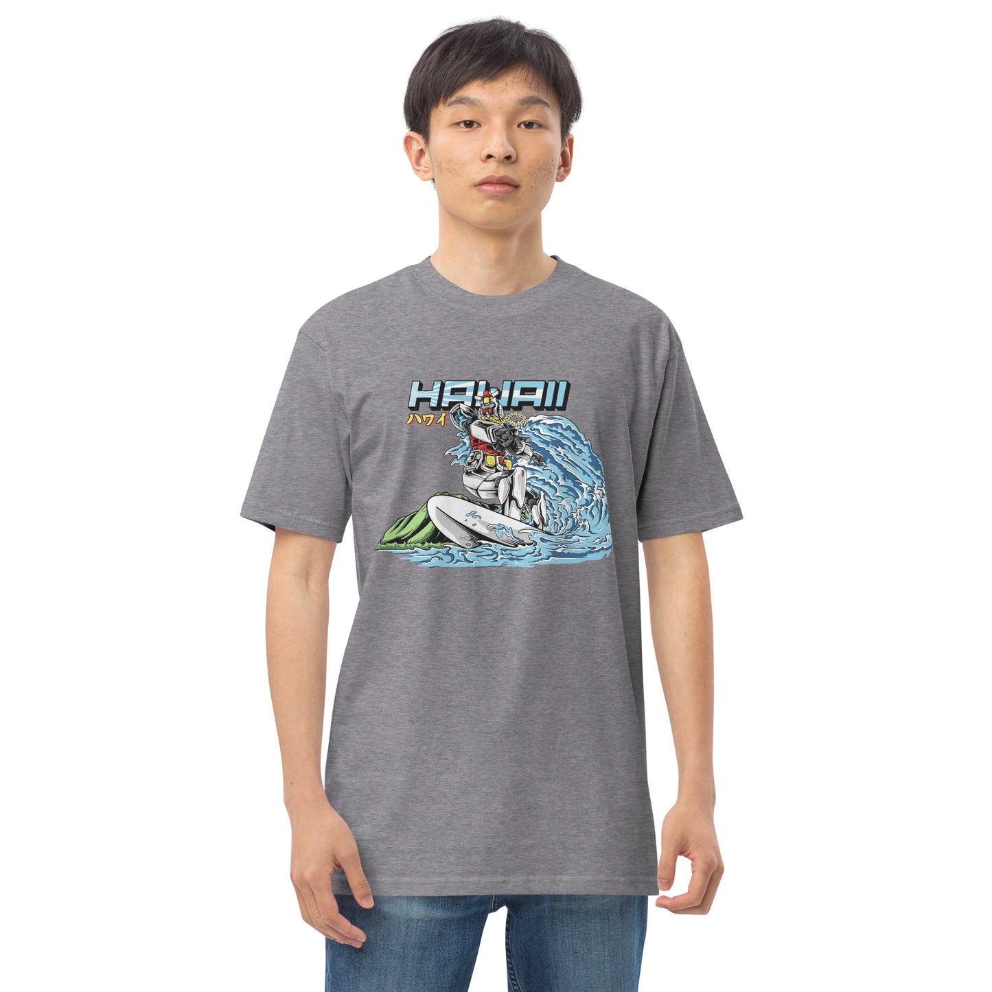 Mecha Surfing Diamond Head Men’s Premium Heavyweight Tee