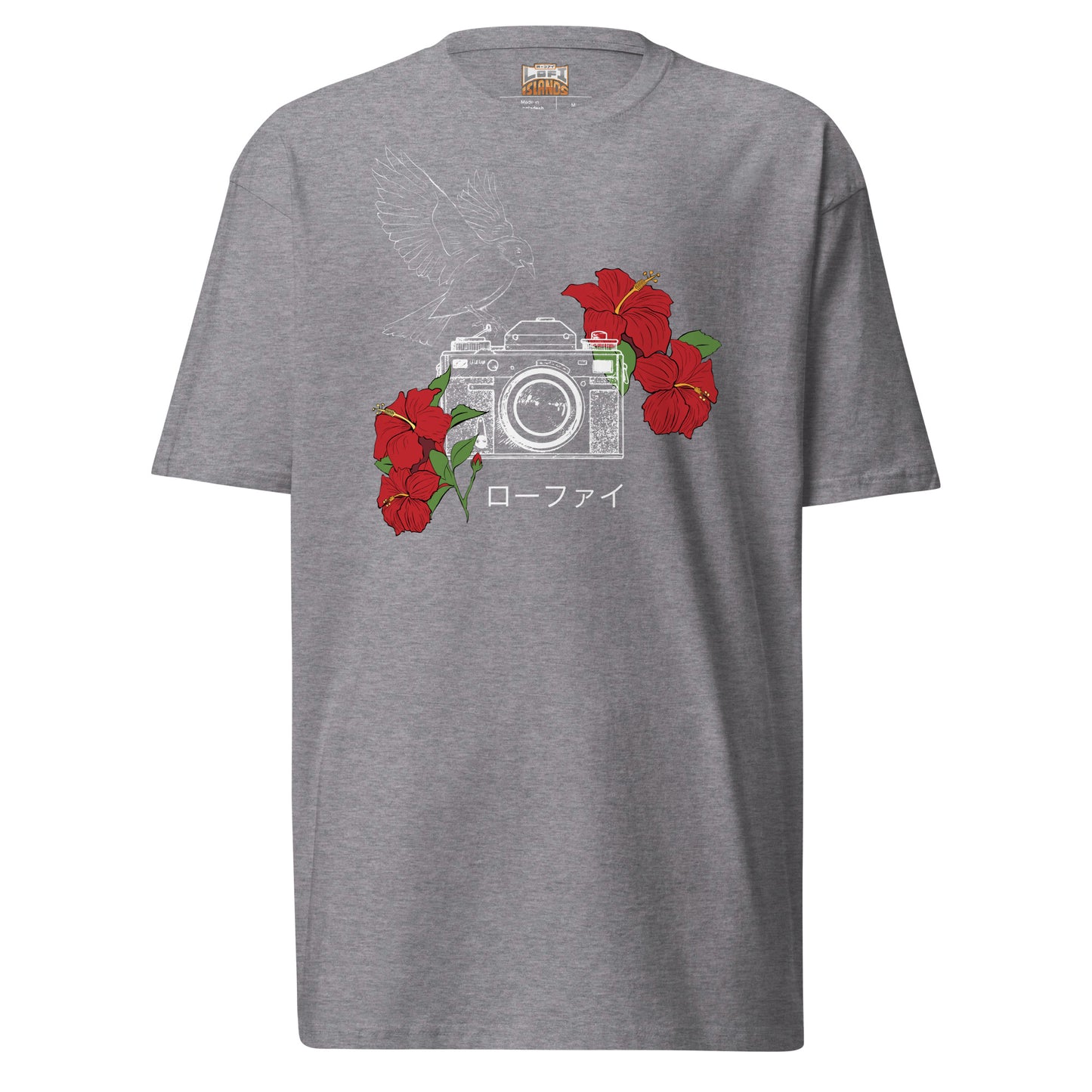 Hibiscus Lo-Fi Camera Men’s Premium Heavyweight Tee