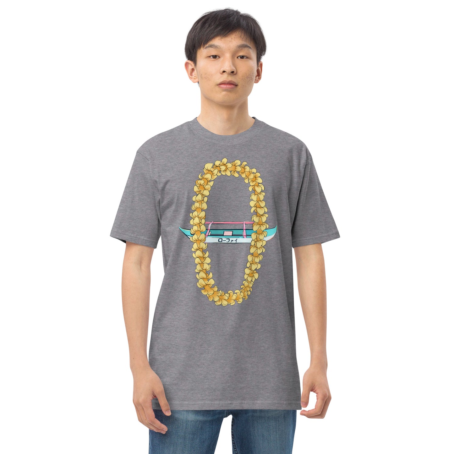 Puakenikeni Lei Canoe Men’s Premium Heavyweight Tee