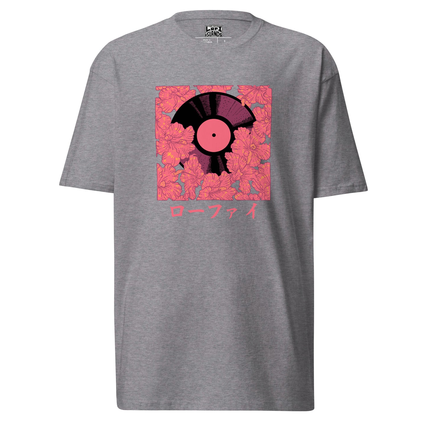 Lo-Fi Red Hibiscus Men’s Premium Heavyweight Tee