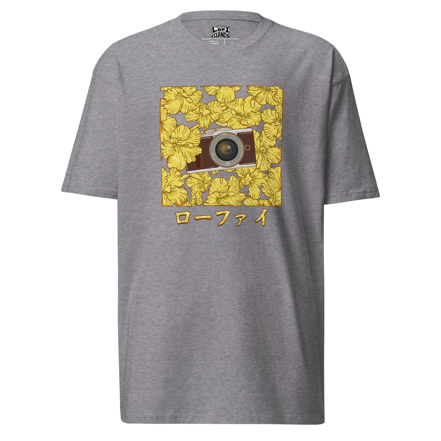 Lo-Fi Gold Hibiscus Men’s Premium Heavyweight Tee