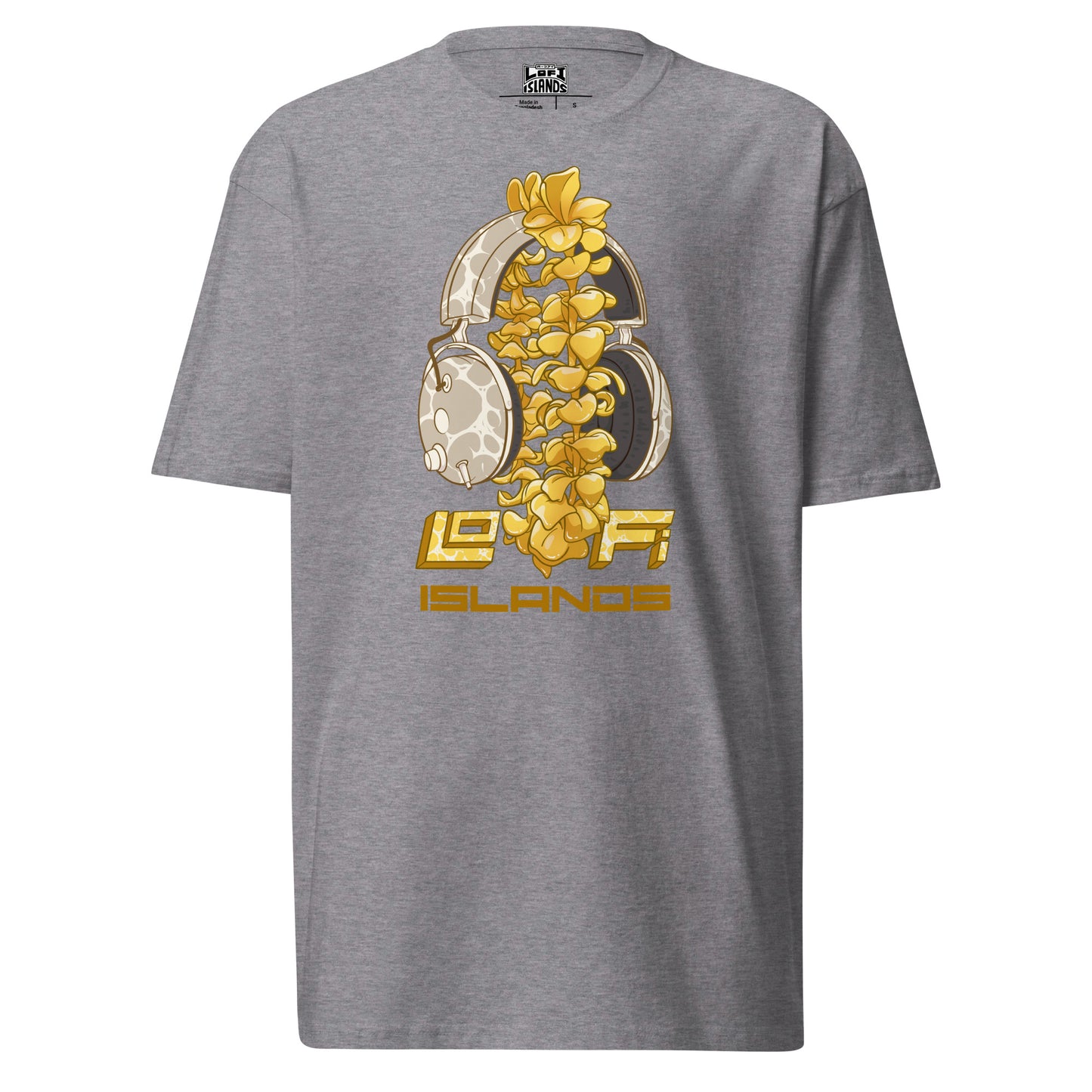 Gold Lei Headphones Men’s Premium Heavyweight Tee