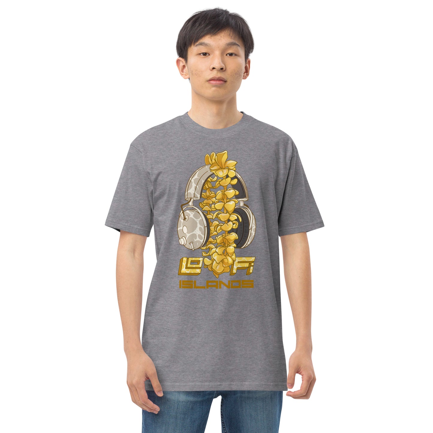 Gold Lei Headphones Men’s Premium Heavyweight Tee