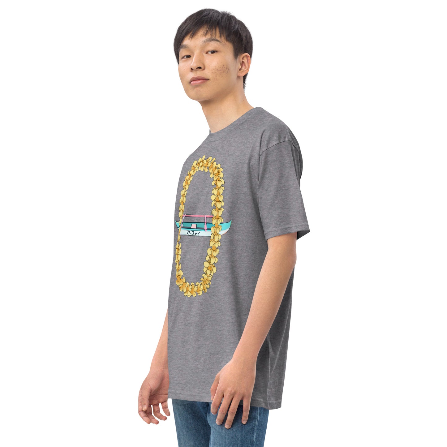 Puakenikeni Lei Canoe Men’s Premium Heavyweight Tee