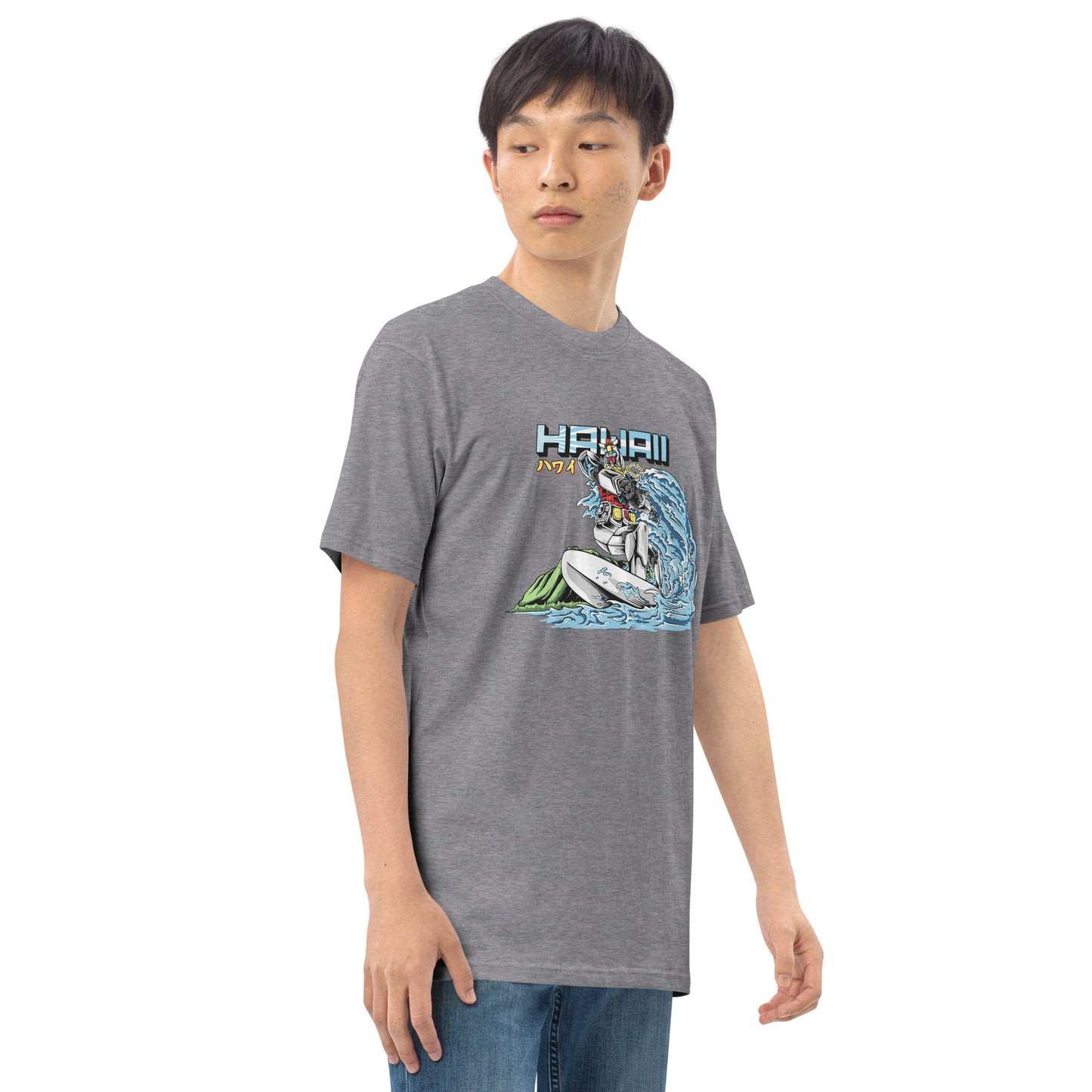 Mecha Surfing Diamond Head Men’s Premium Heavyweight Tee