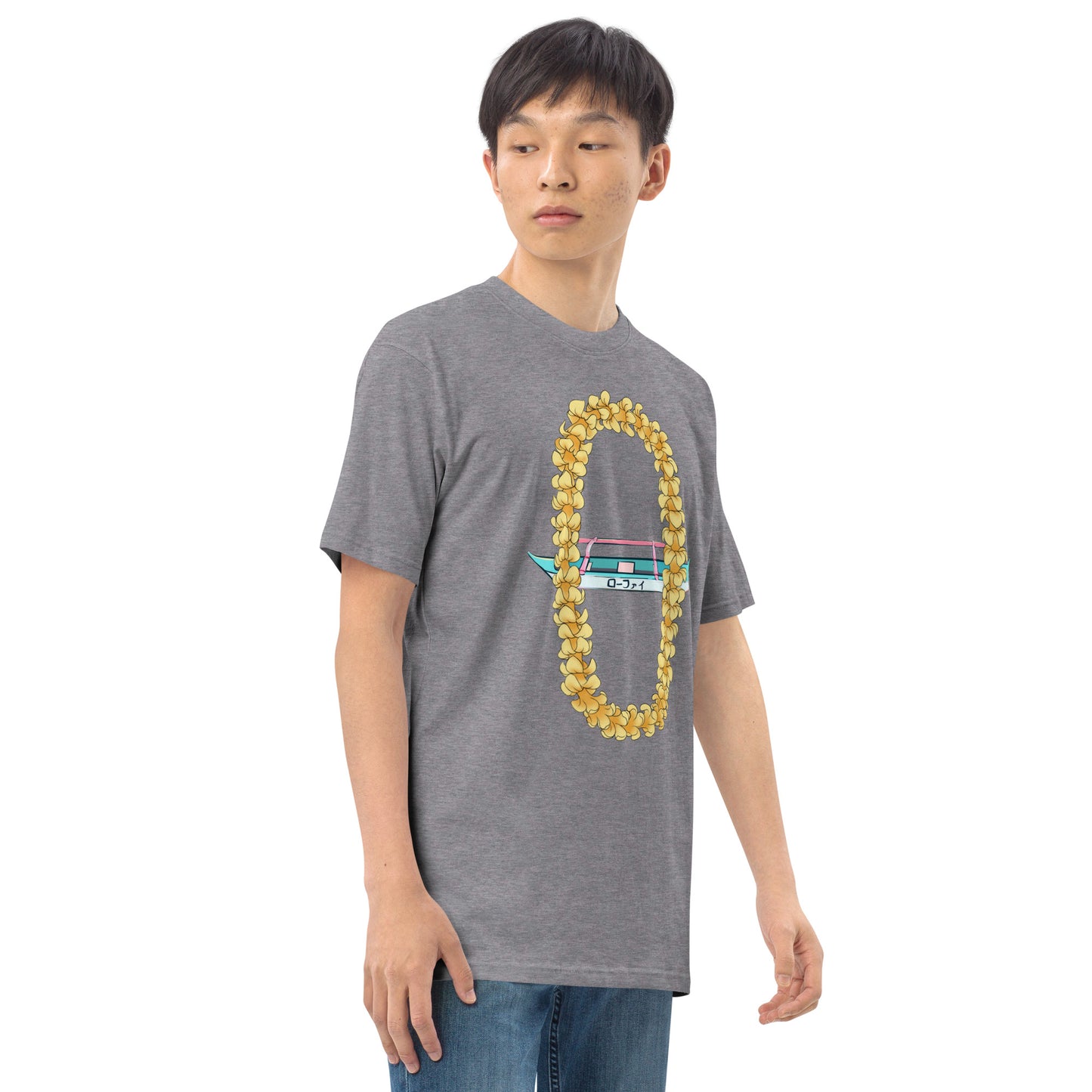 Puakenikeni Lei Canoe Men’s Premium Heavyweight Tee