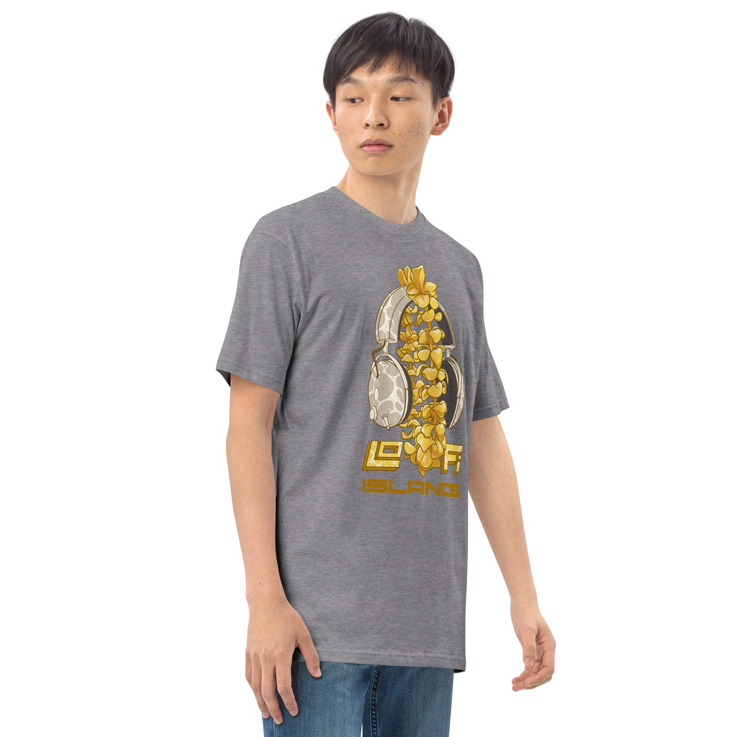 Gold Lei Headphones Men’s Premium Heavyweight Tee