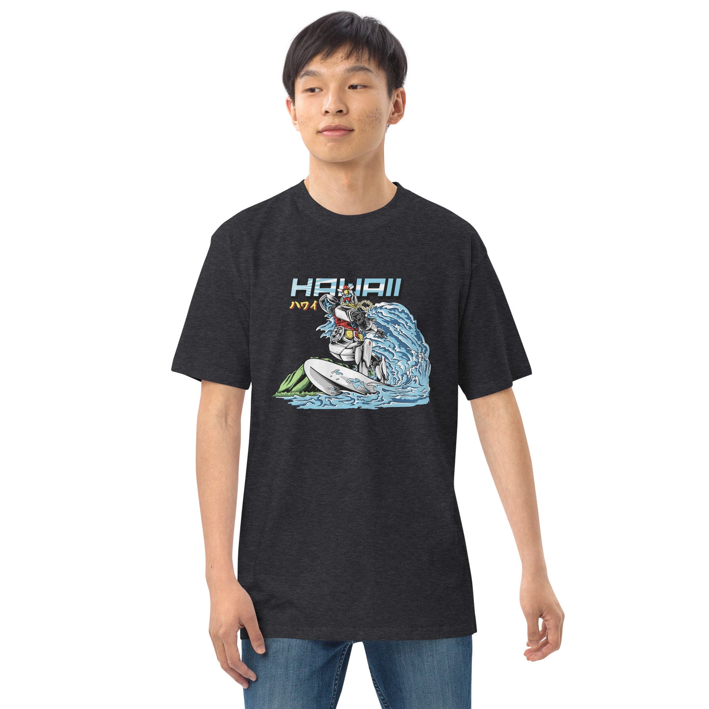 Mecha Surfing Diamond Head Men’s Premium Heavyweight Tee