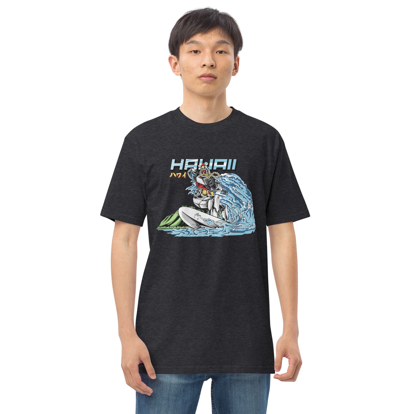 Mecha Surfing Diamond Head Men’s Premium Heavyweight Tee