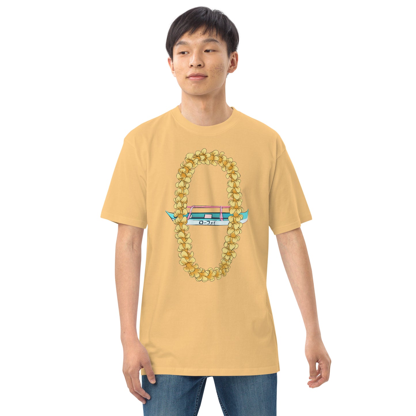 Puakenikeni Lei Canoe Men’s Premium Heavyweight Tee