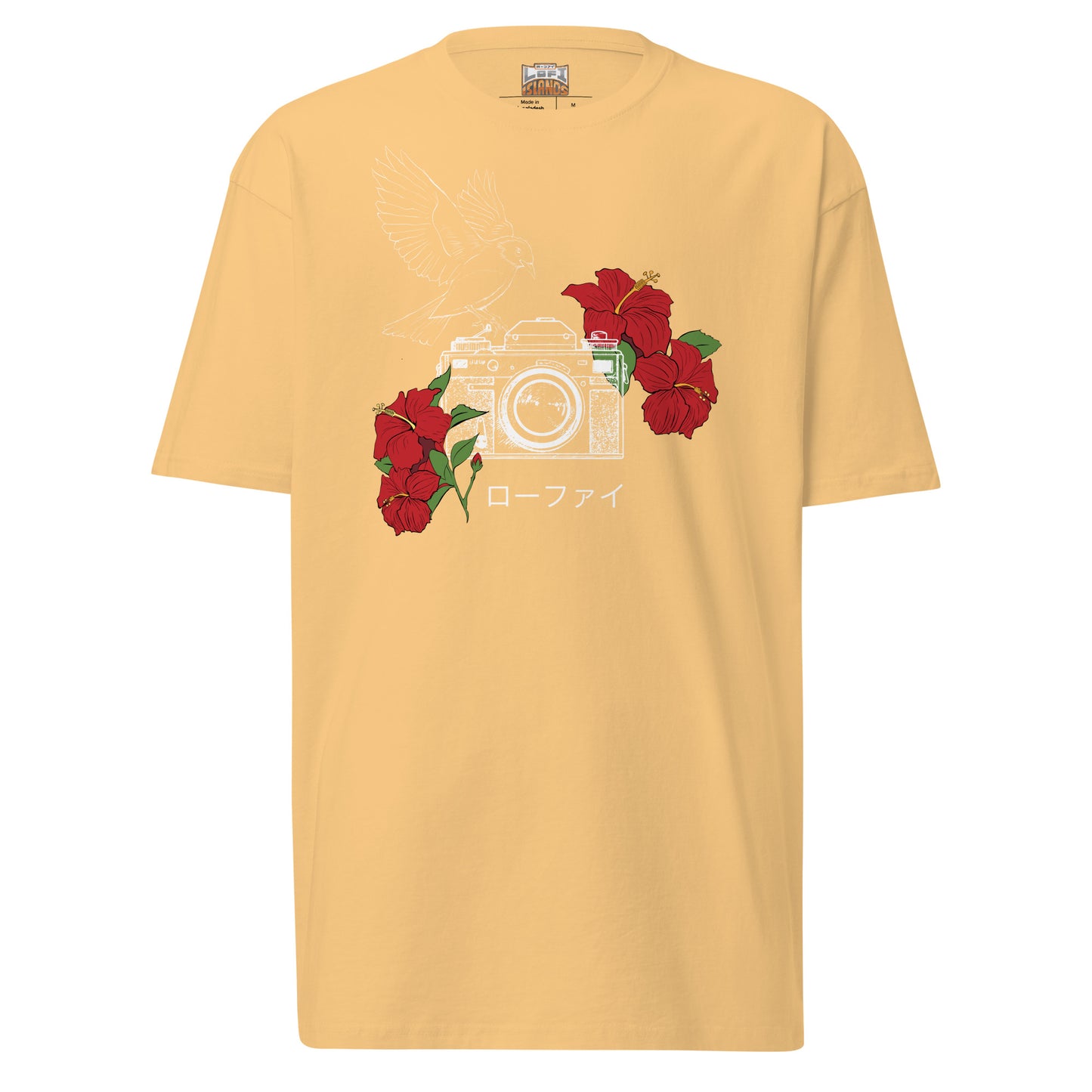 Hibiscus Lo-Fi Camera Men’s Premium Heavyweight Tee