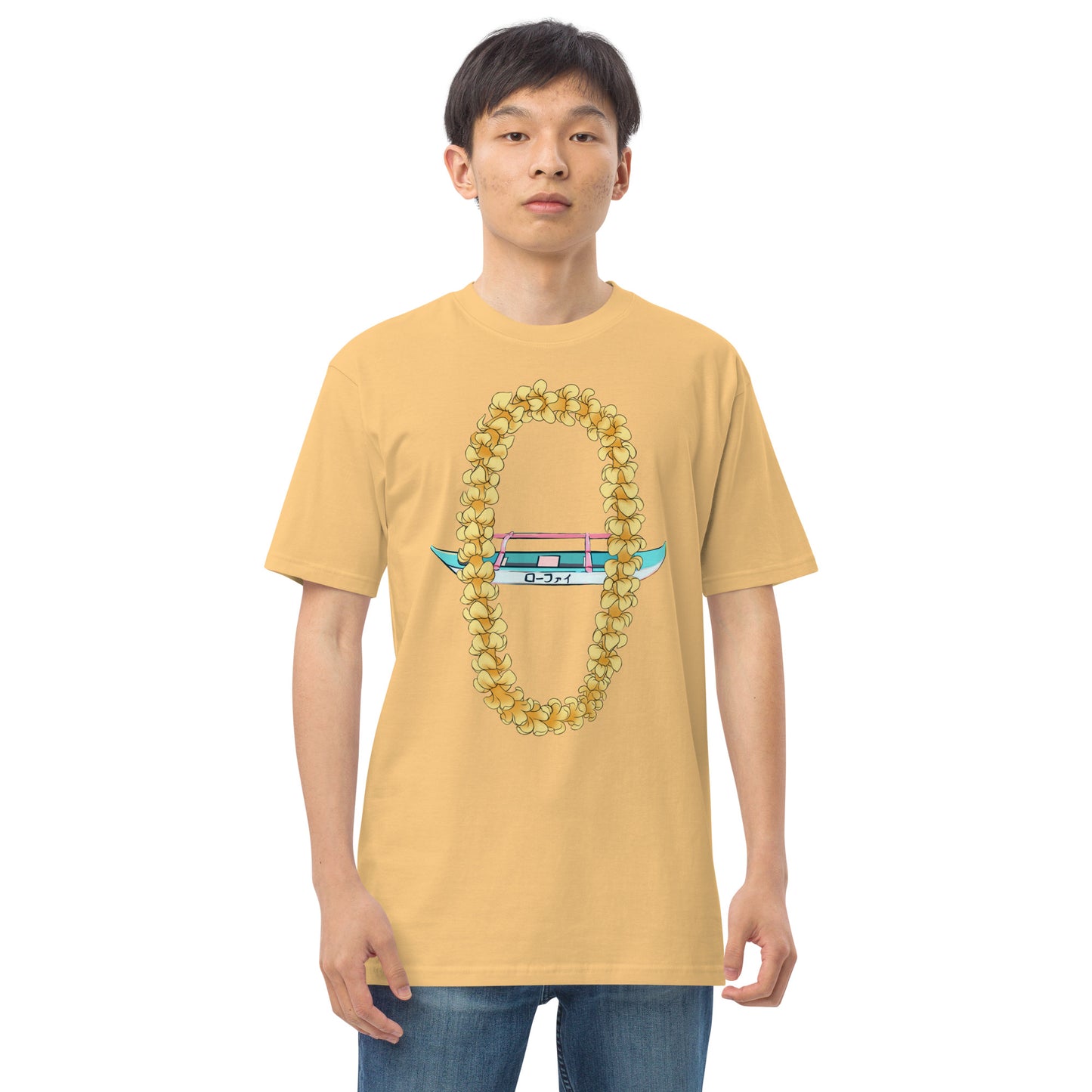 Puakenikeni Lei Canoe Men’s Premium Heavyweight Tee