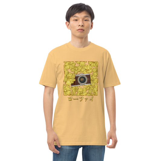 Lo-Fi Gold Hibiscus Men’s Premium Heavyweight Tee