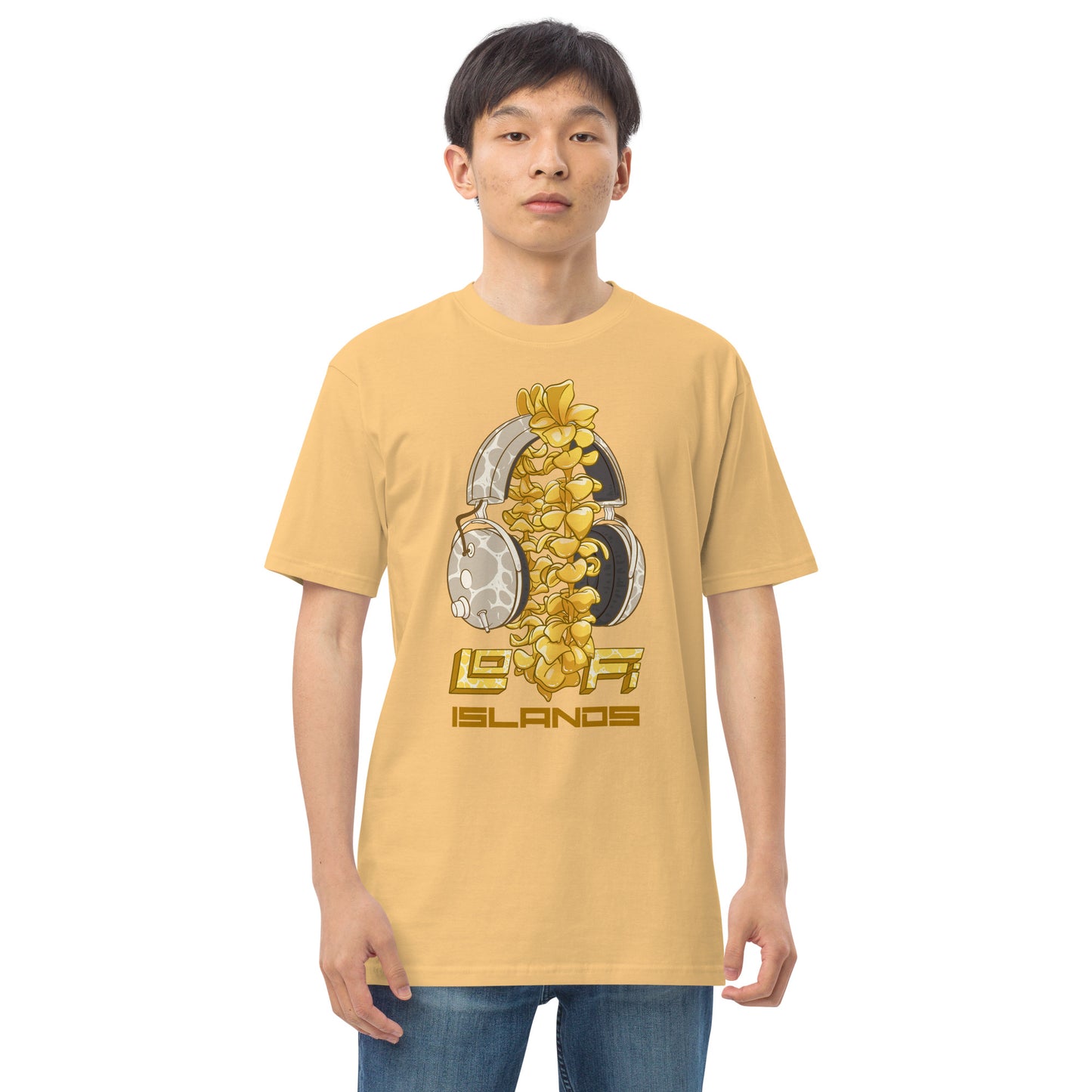 Gold Lei Headphones Men’s Premium Heavyweight Tee