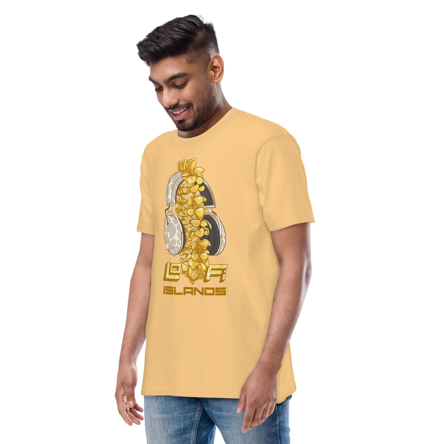 Gold Lei Headphones Men’s Premium Heavyweight Tee