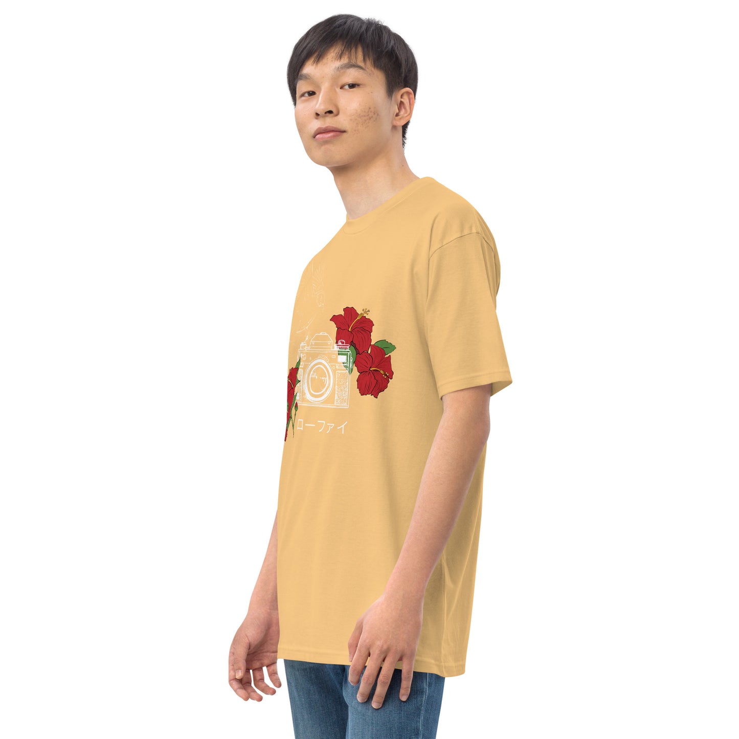 Hibiscus Lo-Fi Camera Men’s Premium Heavyweight Tee