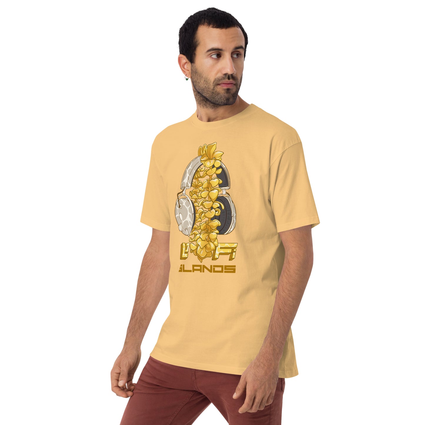 Gold Lei Headphones Men’s Premium Heavyweight Tee