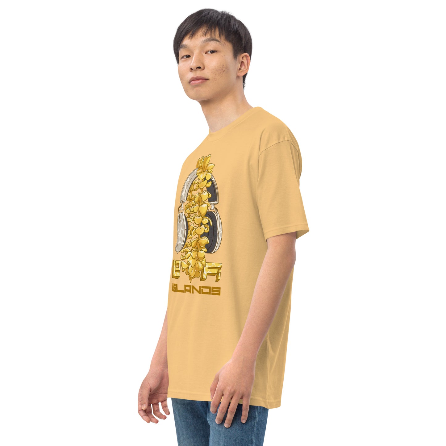 Gold Lei Headphones Men’s Premium Heavyweight Tee