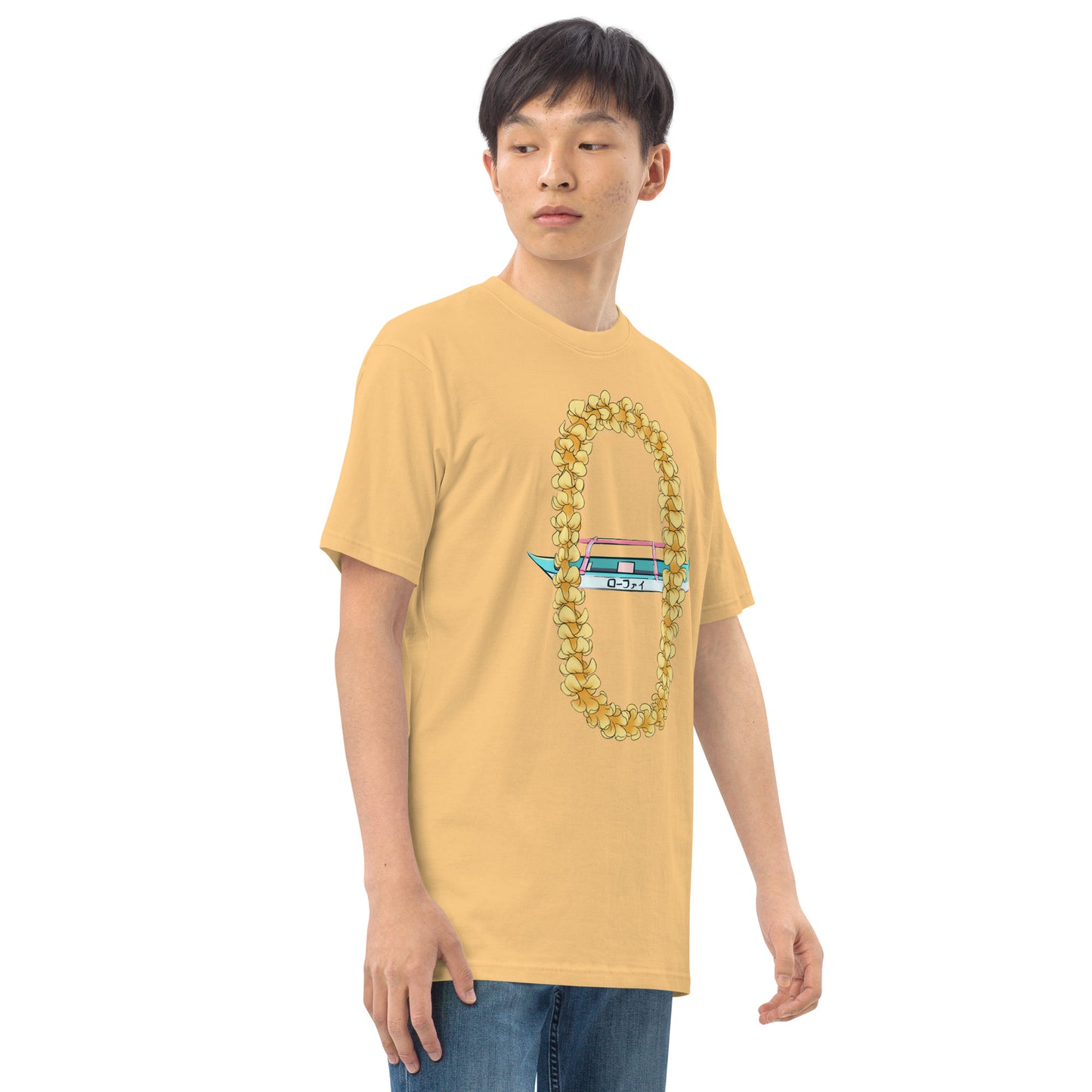 Puakenikeni Lei Canoe Men’s Premium Heavyweight Tee