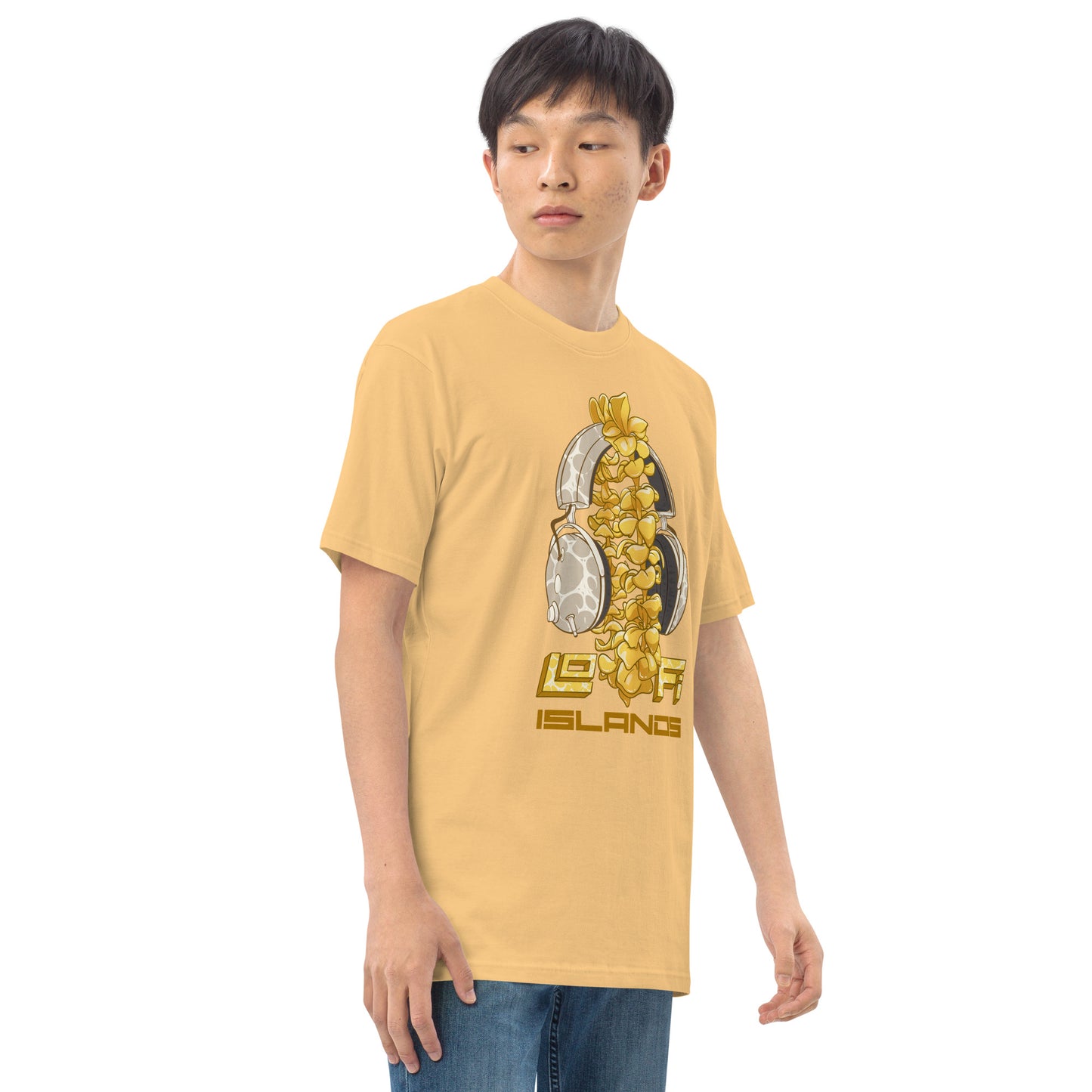 Gold Lei Headphones Men’s Premium Heavyweight Tee