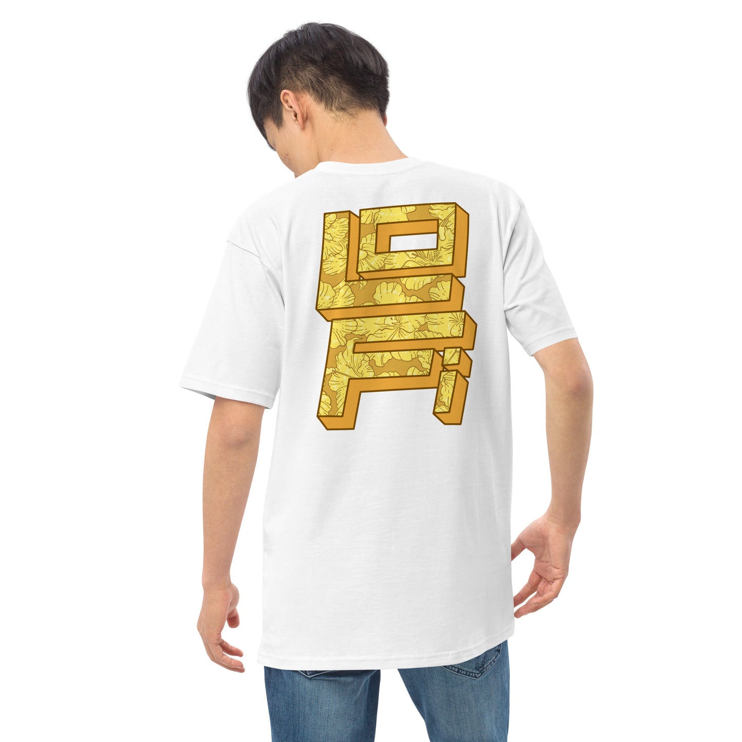 Lo-Fi Gold Hibiscus Men’s Premium Heavyweight Tee