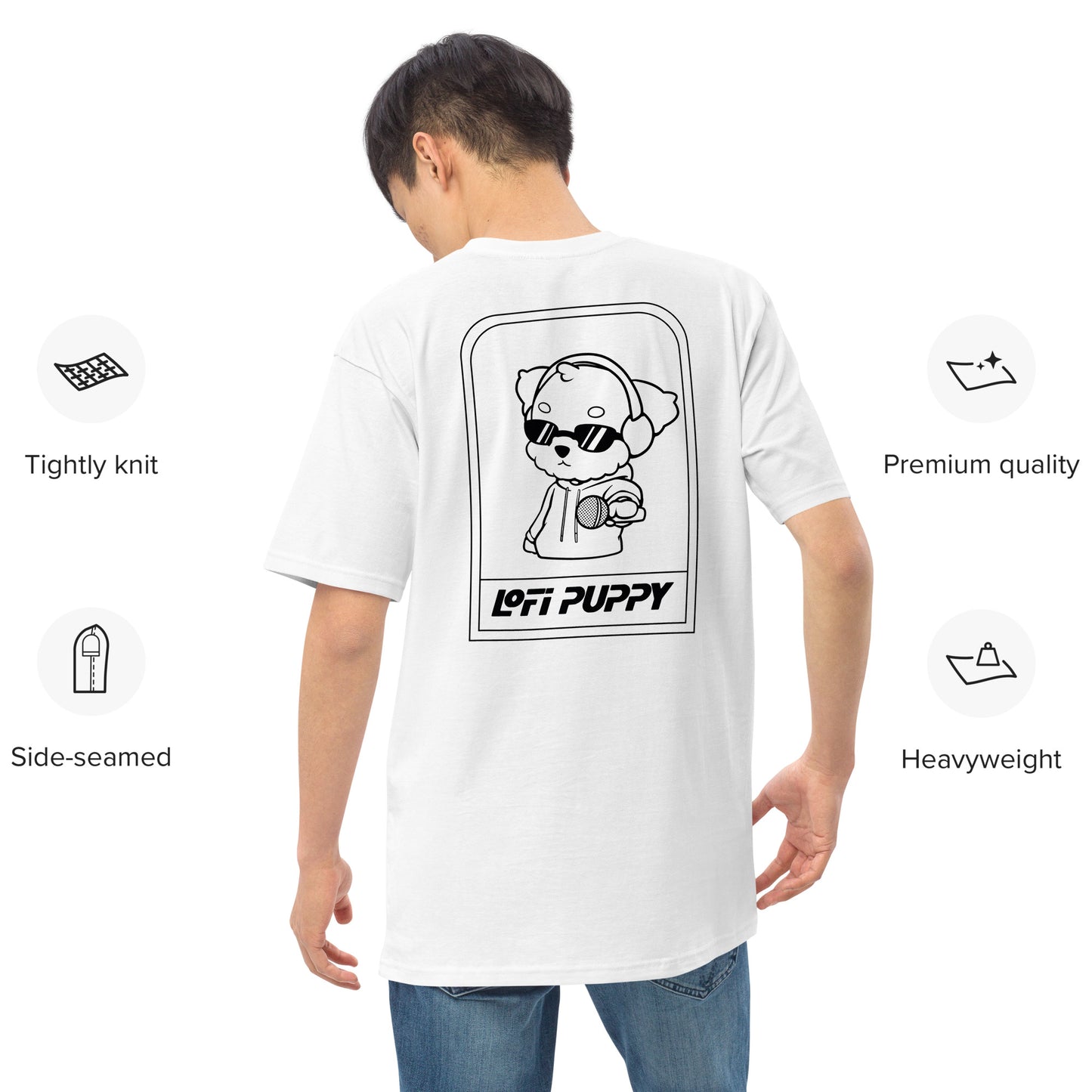 Lo-Fi Puppy Men’s Premium Heavyweight Tee