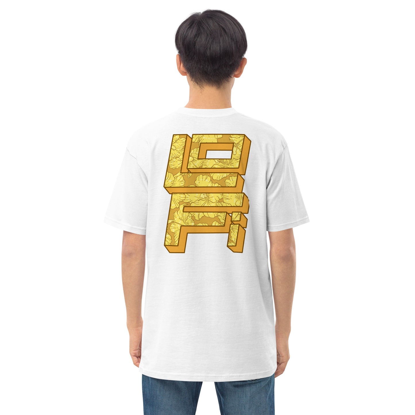 Lo-Fi Gold Hibiscus Men’s Premium Heavyweight Tee