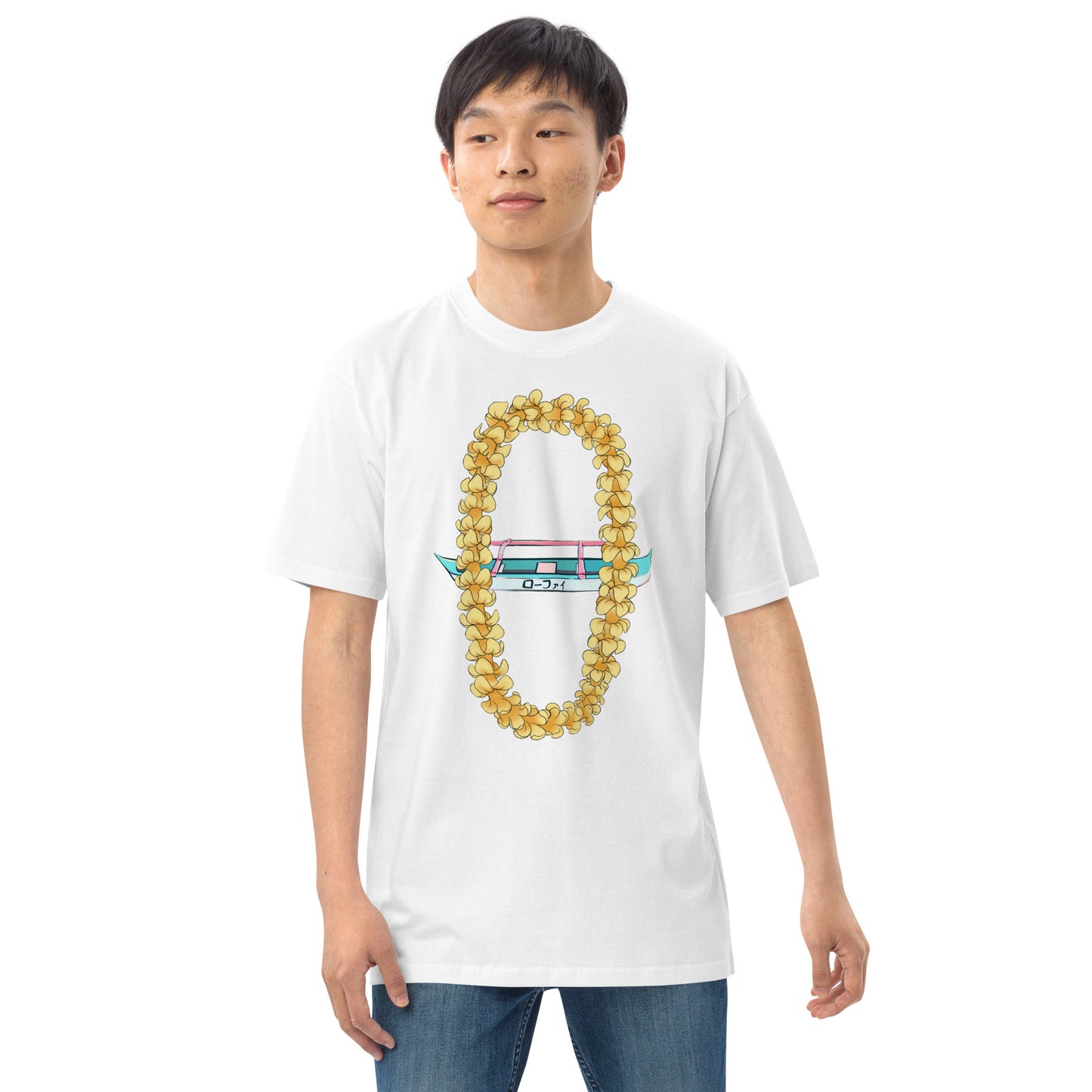 Puakenikeni Lei Canoe Men’s Premium Heavyweight Tee