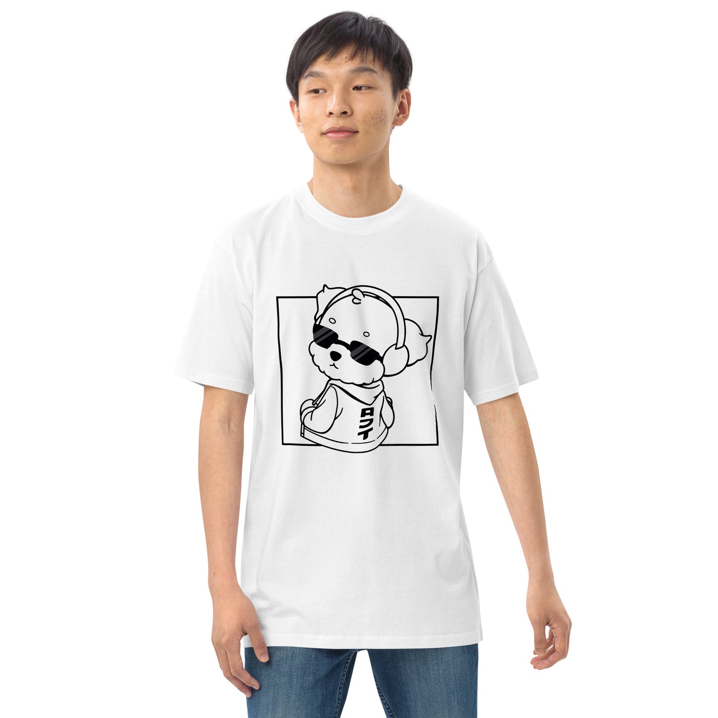 Lo-Fi Puppy B&W Men’s Premium Heavyweight Tee