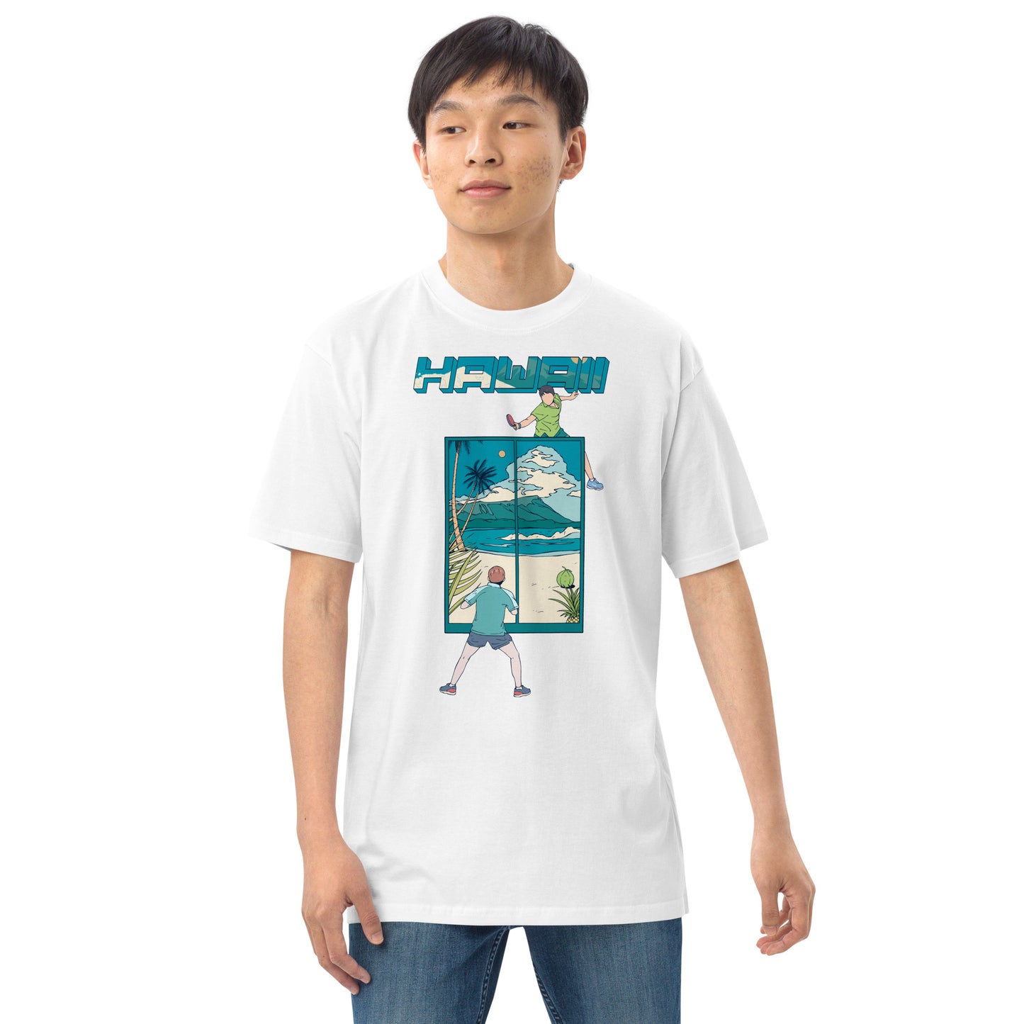 Hawaii Table Tennis Men’s Premium Heavyweight Tee